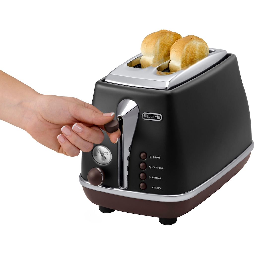 De'Longhi Toaster »CTOV 2003.BK«, 2 kurze Schlitze, 900 W