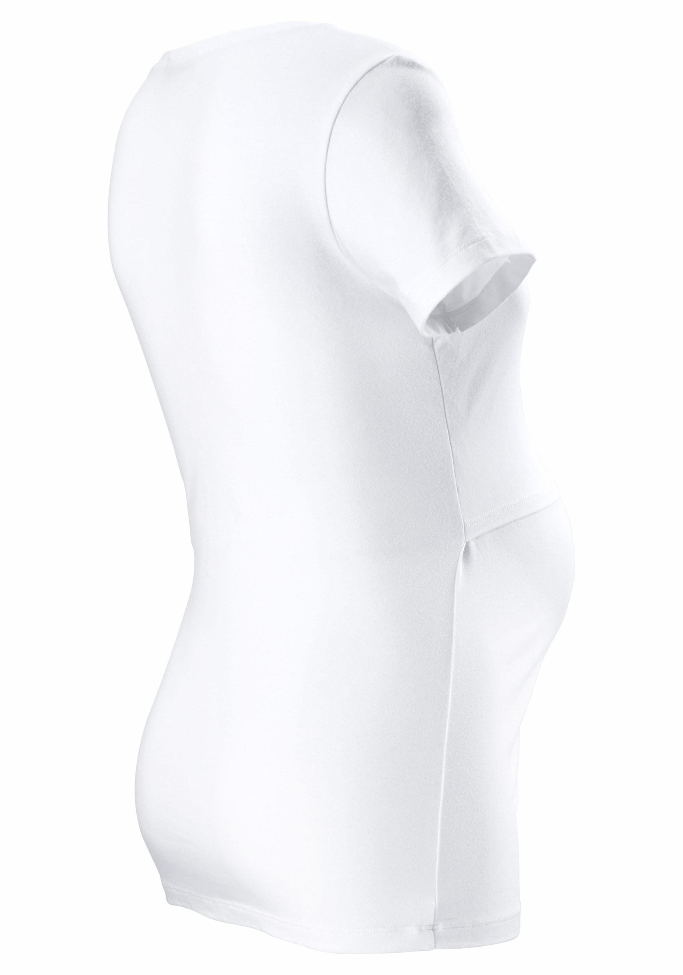 Neun Monate Umstandsshirt », 2er Pack T-Shirts für Schwangerschaft und Stillzeit«, (Packung, 2 tlg.), kurzärmelig, figurbetonte Passform, unifarben, Rundhalsausschnitt