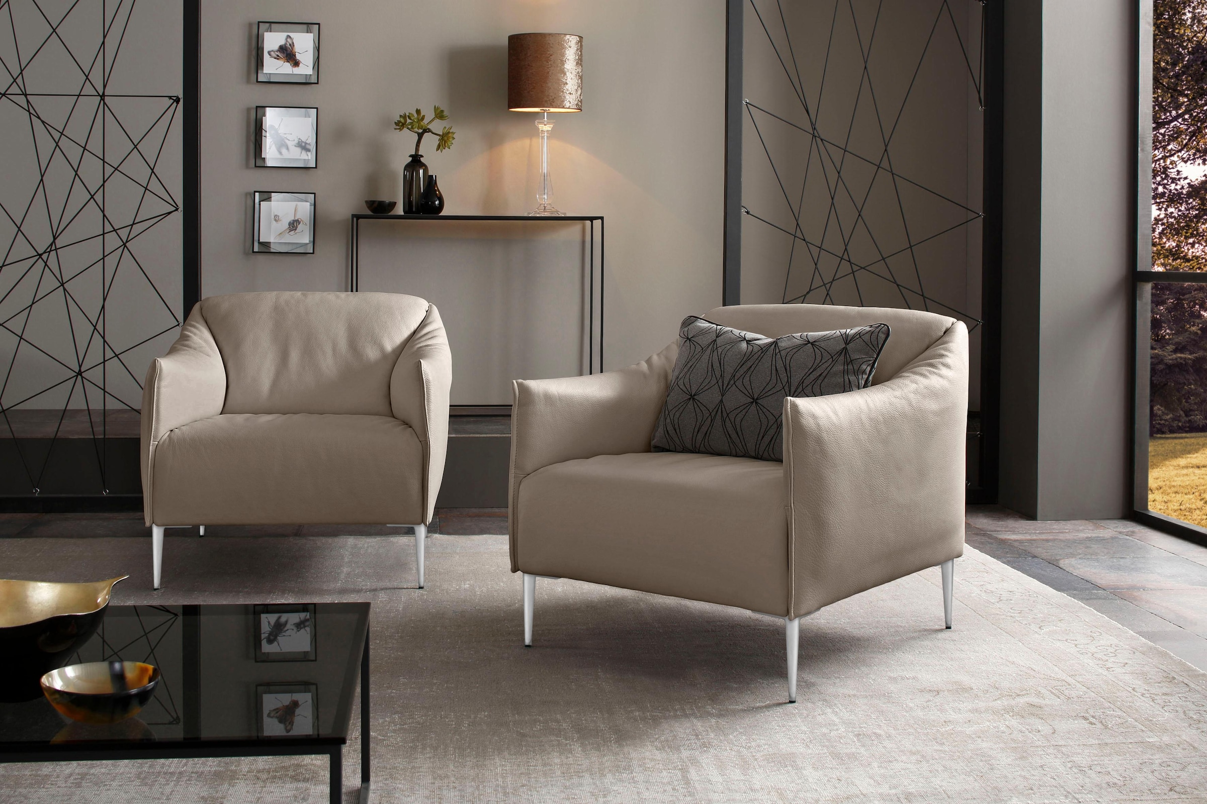 W.SCHILLIG Cocktailsessel »sally« mit Metallfüßen in Chrom glänzend