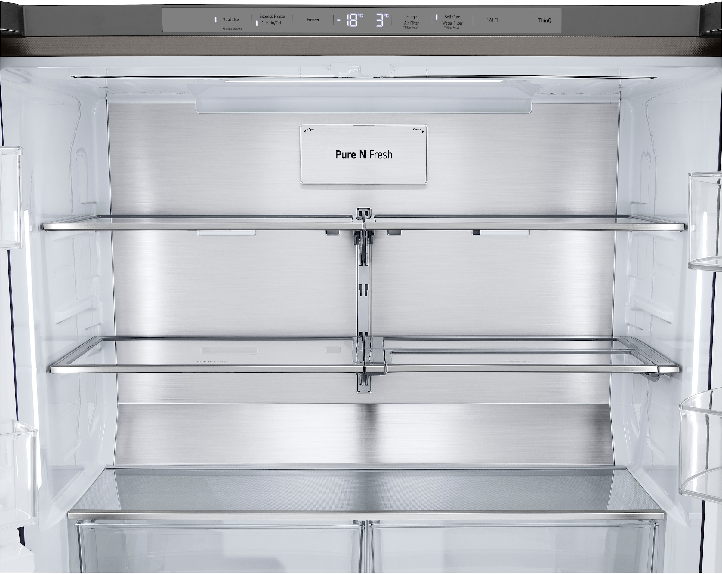 LG Multi Door »GMG960MBEE«, InstaView®: zweimal klopfen, reinschauen! mit Craft Ice - Spender