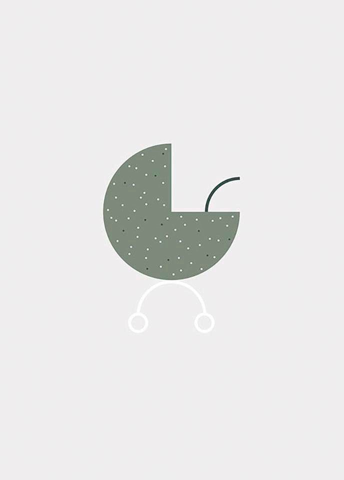 Komar Bild »Baby Hello World«, Figuren, (1 St.), Wandbild zur Dekoration - ohne Rahmen