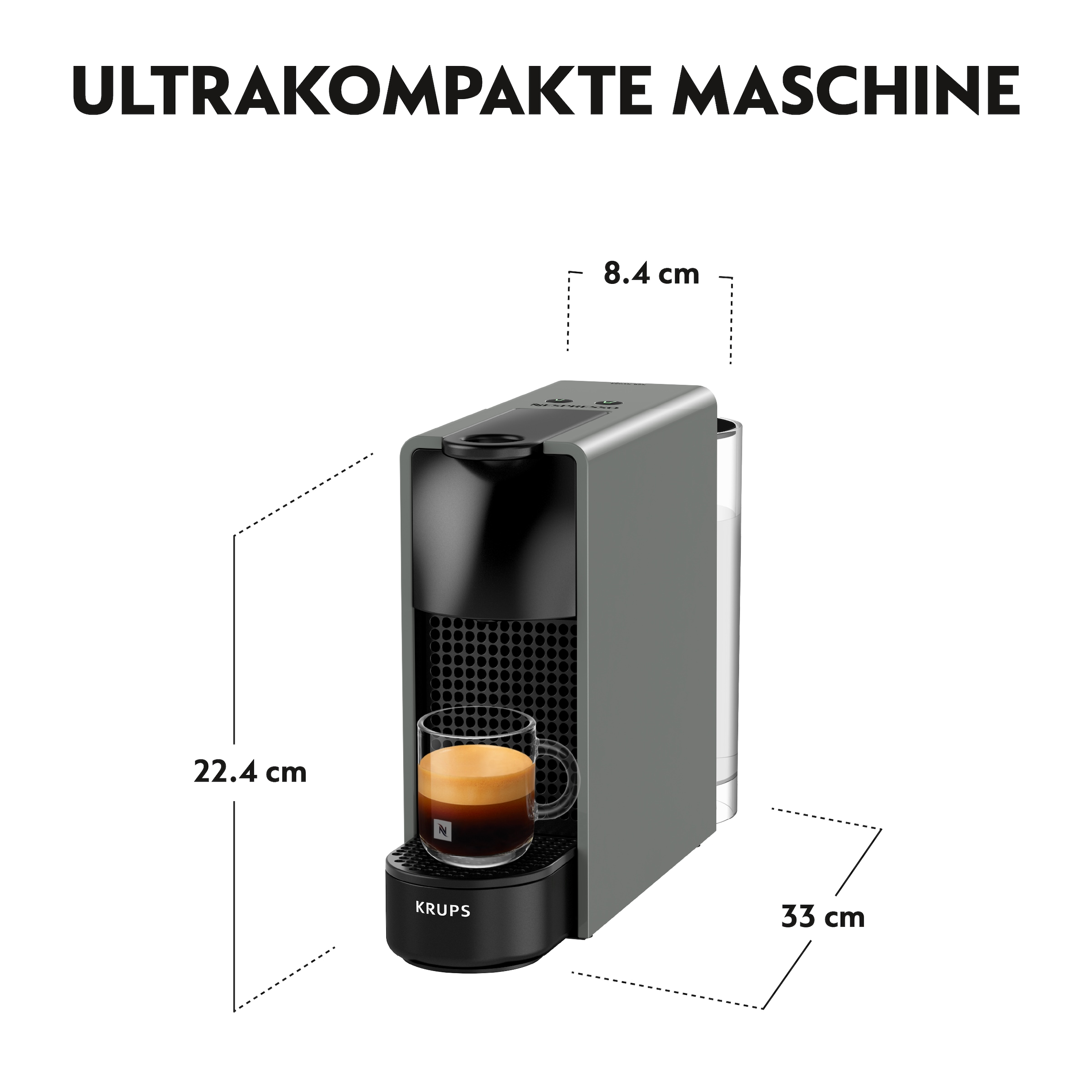 Nespresso Kapselmaschine »XN1108 Essenza Mini von Krups« Pumpendruck: 19 Bar, inkl. Willkommenspaket mit 7 Kapseln