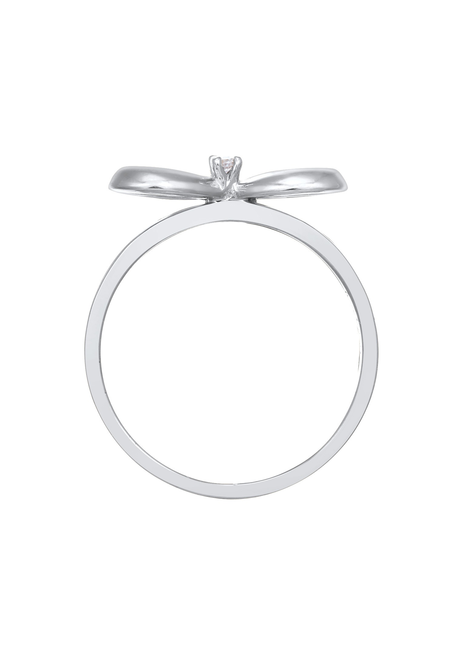 Elli DIAMONDS Verlobungsring »Ring Schleife Diamant Weiß Brillantschliff (0.015 ct) 925 Sterling Silber«