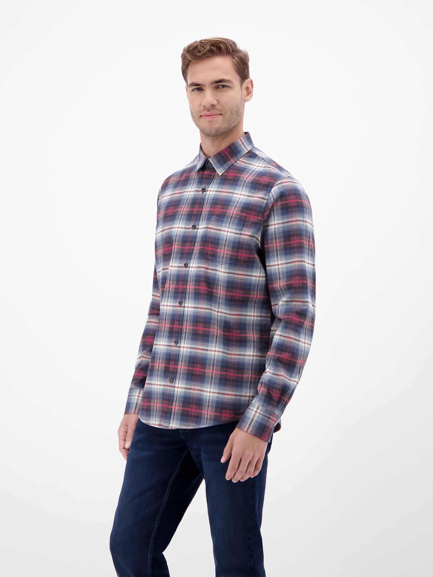 LERROS Flanellhemd »LERROS Herren Flanellhemd - Klassisch. Cool. Kombinierbar.«