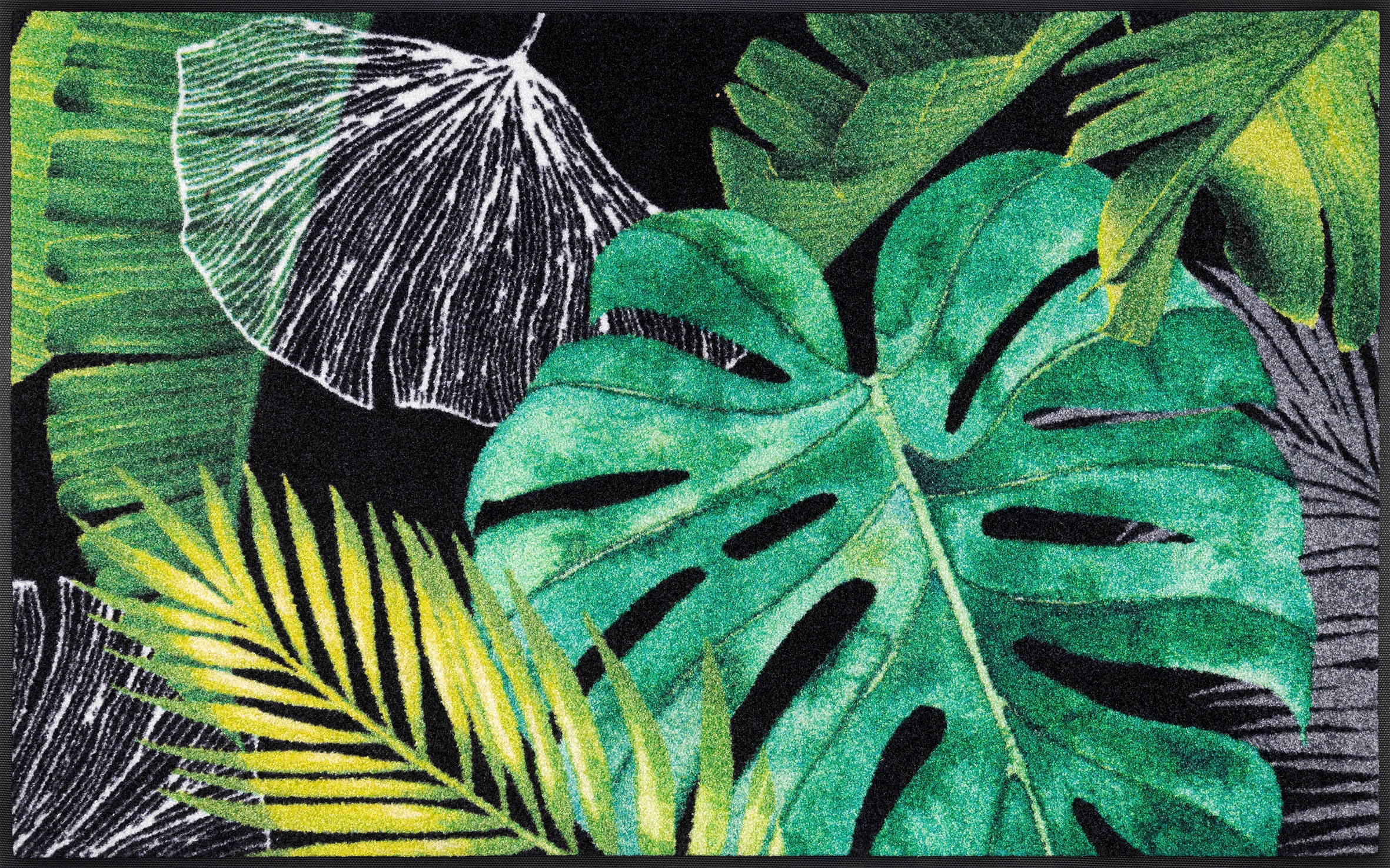 wash+dry by Kleen-Tex Teppich »Neoflora« rechteckig 7 mm Höhe Motiv Blätter Monstera, rutschhemmend, waschbar