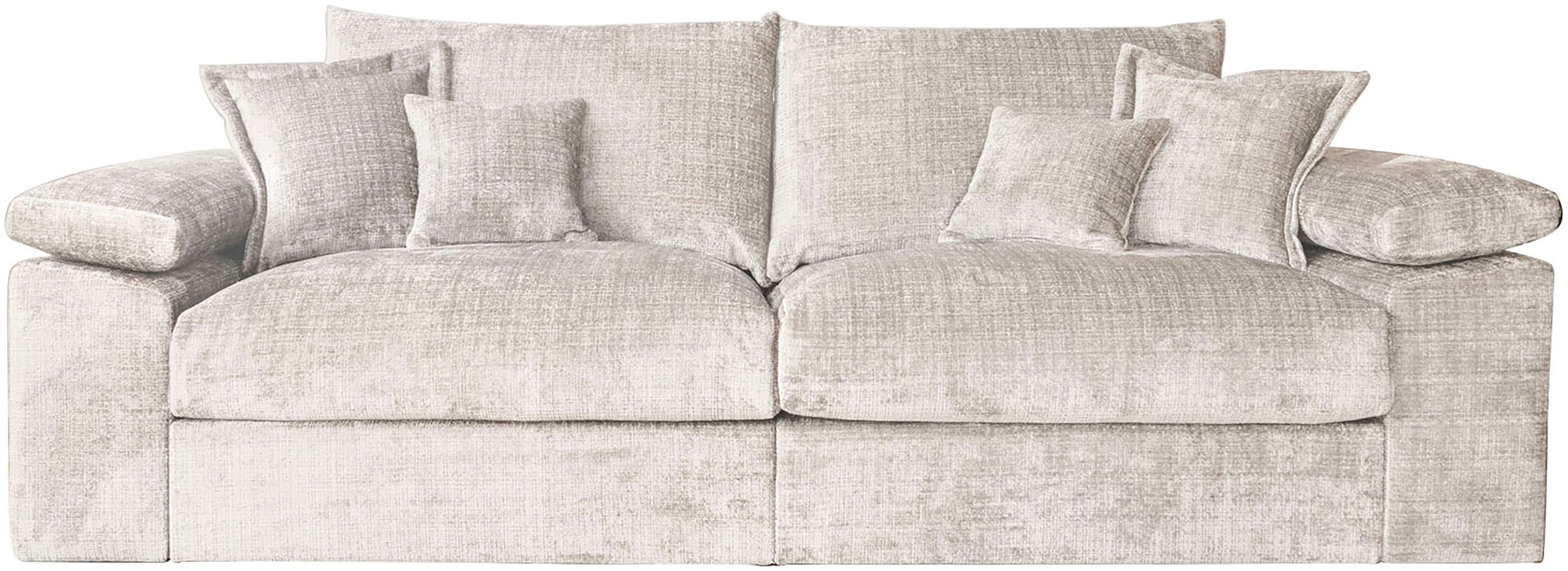 Home affaire Big-Sofa »Soft&Cosy XL, B: 246 cm«, Mega-Sofa, Cord oder Chenille-Struktur, mit Federkern & 4 Zierkissen
