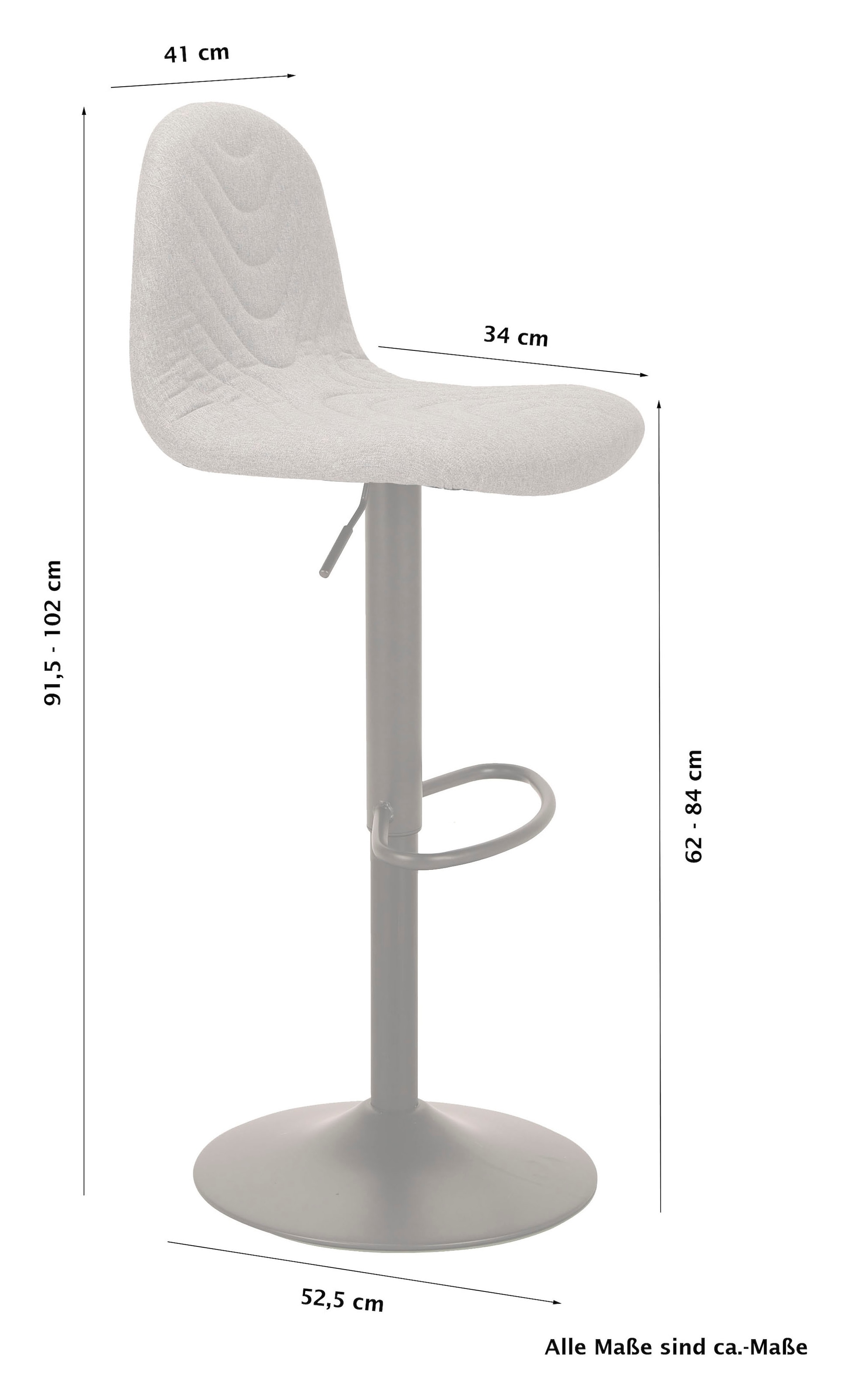 byLIVING Bargruppe »Essgruppe Casino 01, Moby« Set, Tisch mit Barhockern, 3 Stk. tlg. Barhocker höhenverstellbar