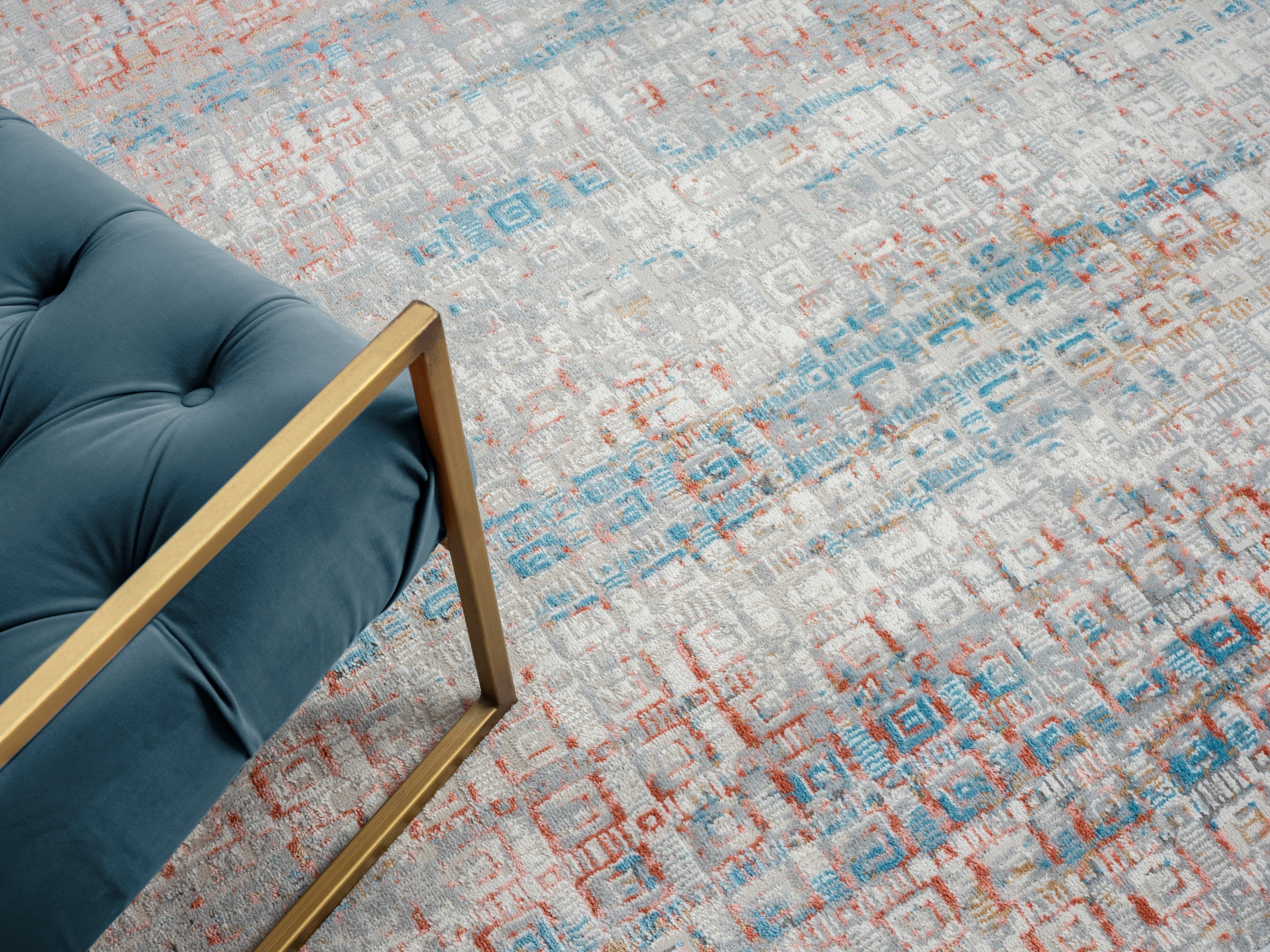 OTTO home Teppich »Myrah« rechteckig 8 mm Höhe Kurzflor, modernes Design, pflegeleicht, Wohnzimmer