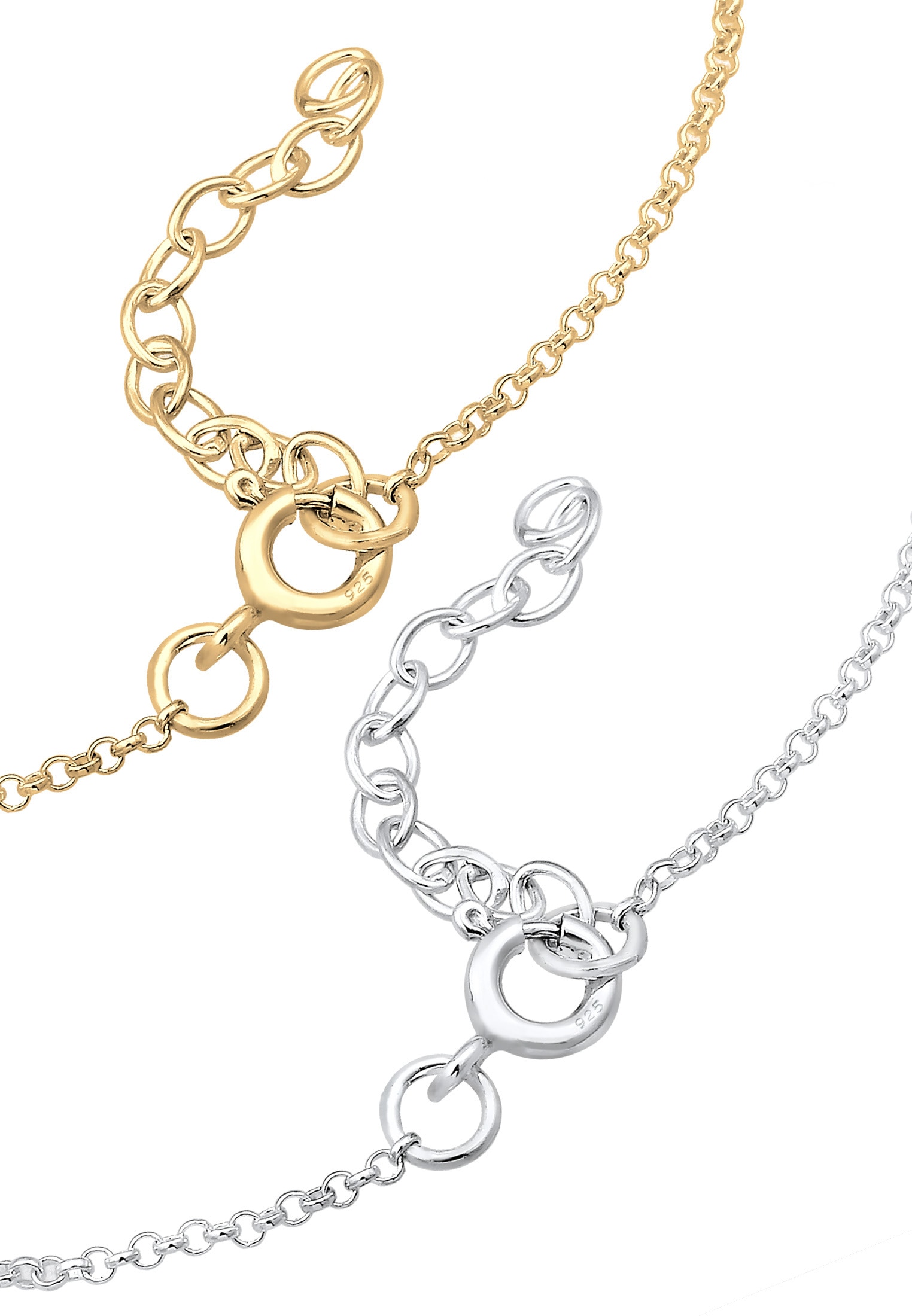 Elli Armketten Set »Armband 2er-Set Anker 925 Sterling Silber vergoldet«