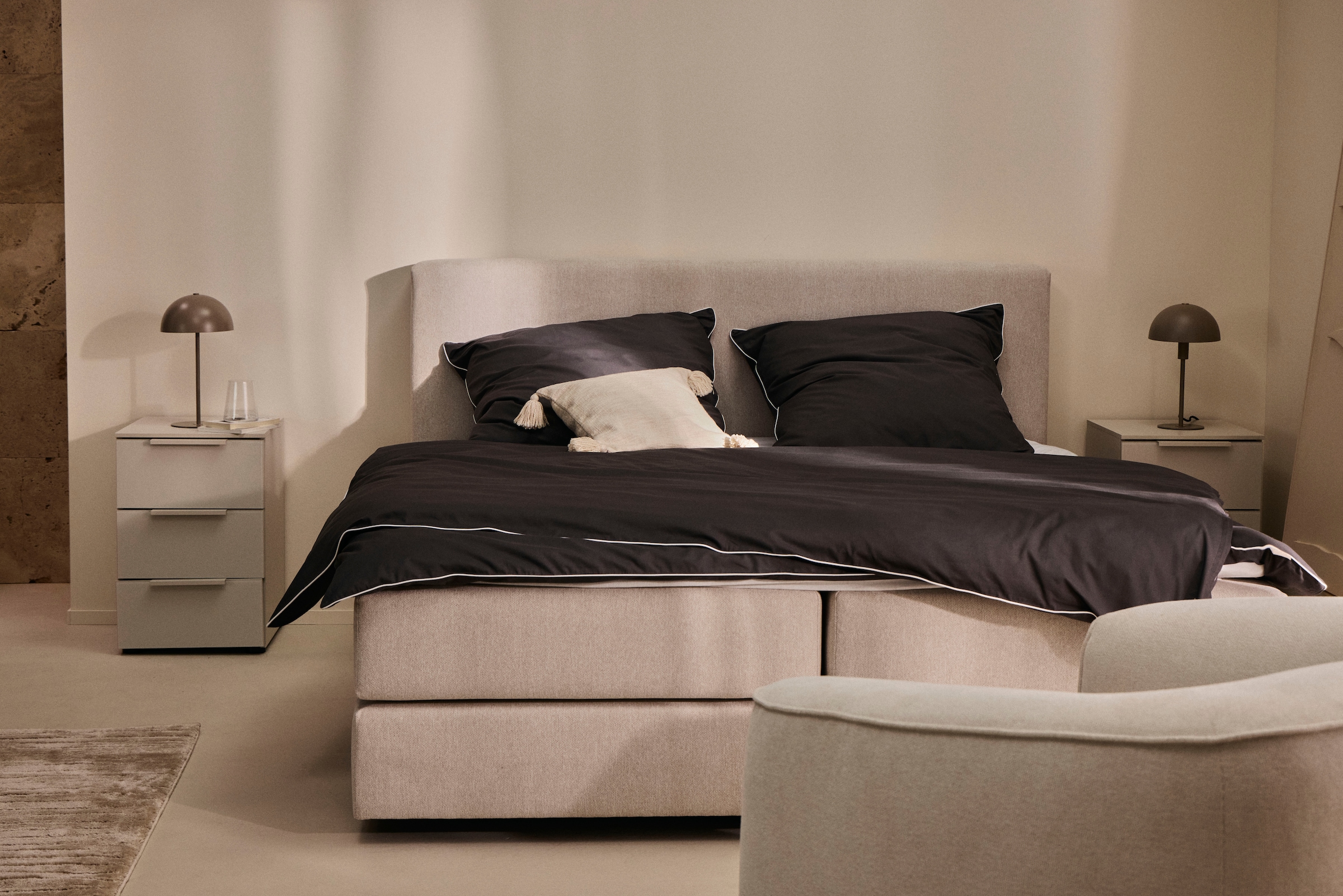 LeGer Home by Lena Gercke Tischleuchte »Linnea Akku Variante«, 1 flammig, Leuchtmittel LED-Modul | LED fest integriert, Pilzleuchte mit Akku, Höhe 38 cm, Ø 20 cm, 400 lm, 3000 K, CCT