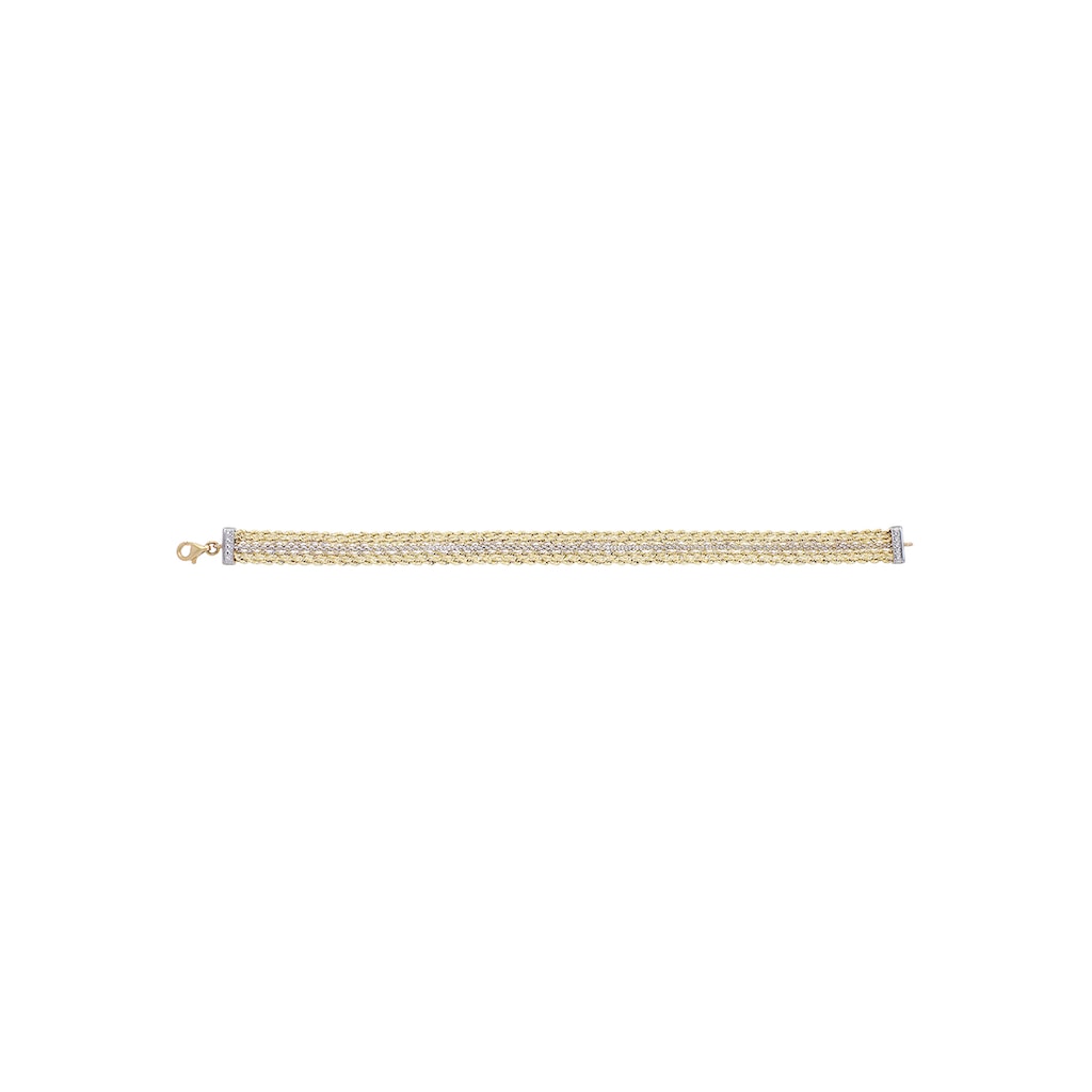 Firetti Goldarmband »Fantasiekettengliederung bicolor ca. 8 9 mm breit« CB9887