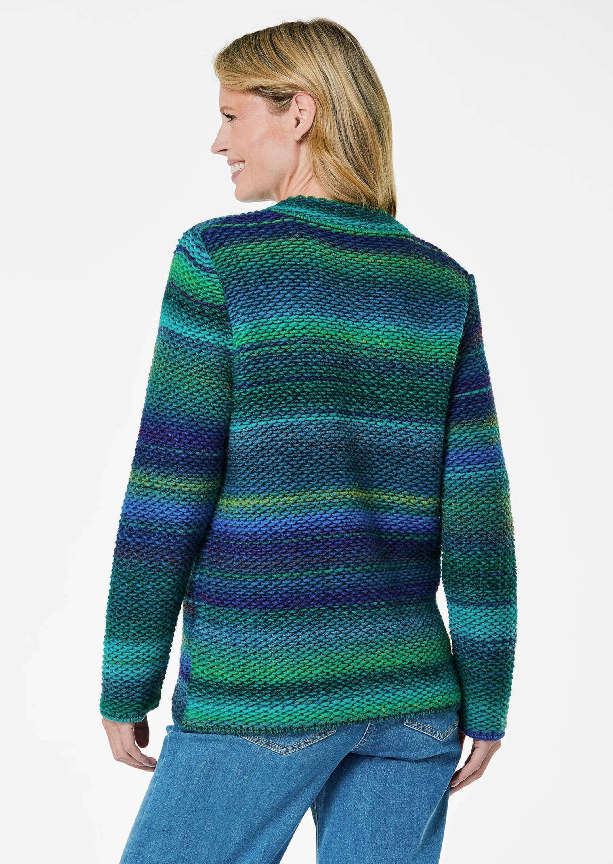 GOLDNER Strickjacke »Strickjacke mit Multicolor Ringeloptik«