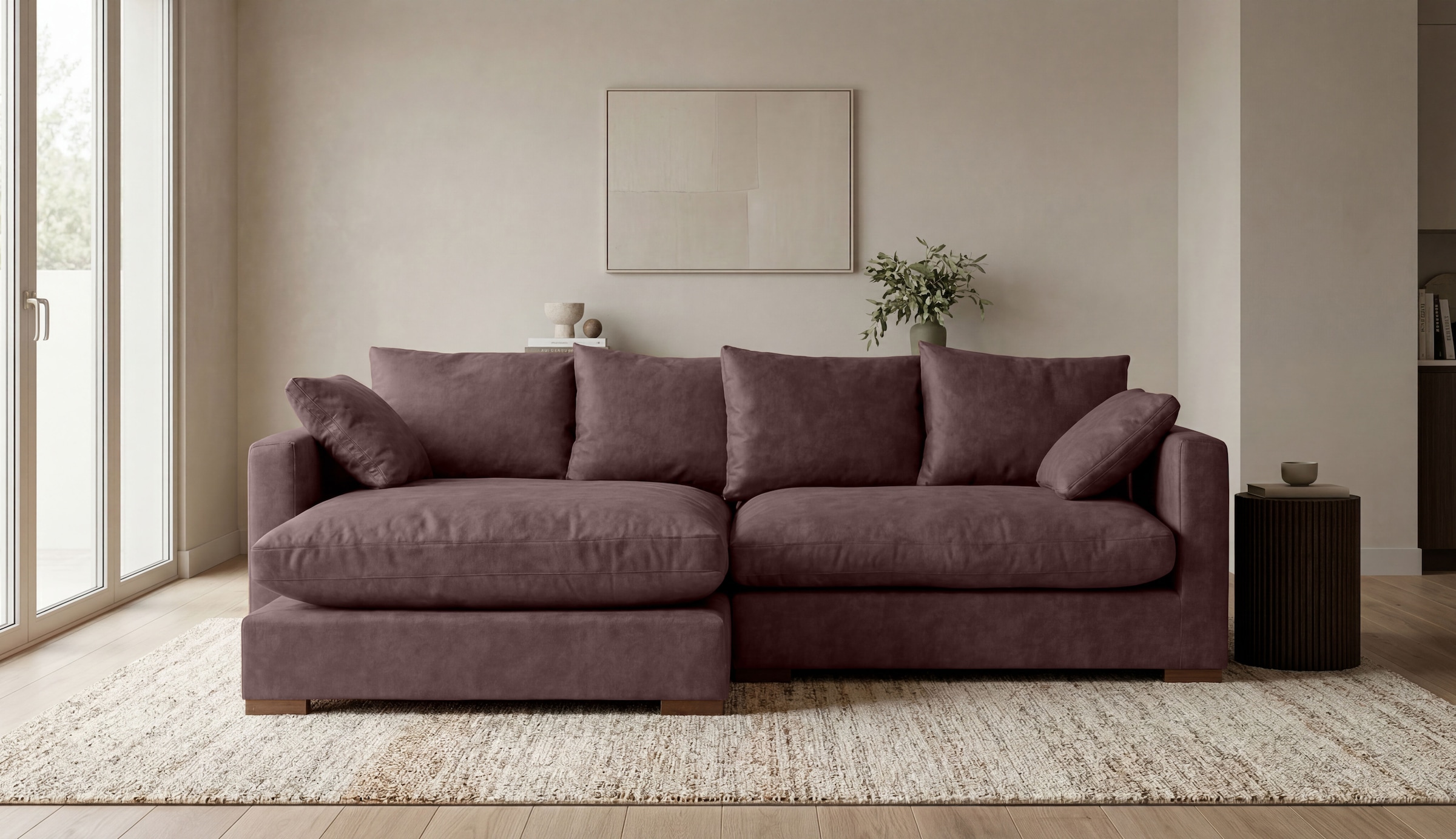 Home affaire Ecksofa »Coray« Breite 266 cm, extra weich und kuschelig, mit Federn und Daunen