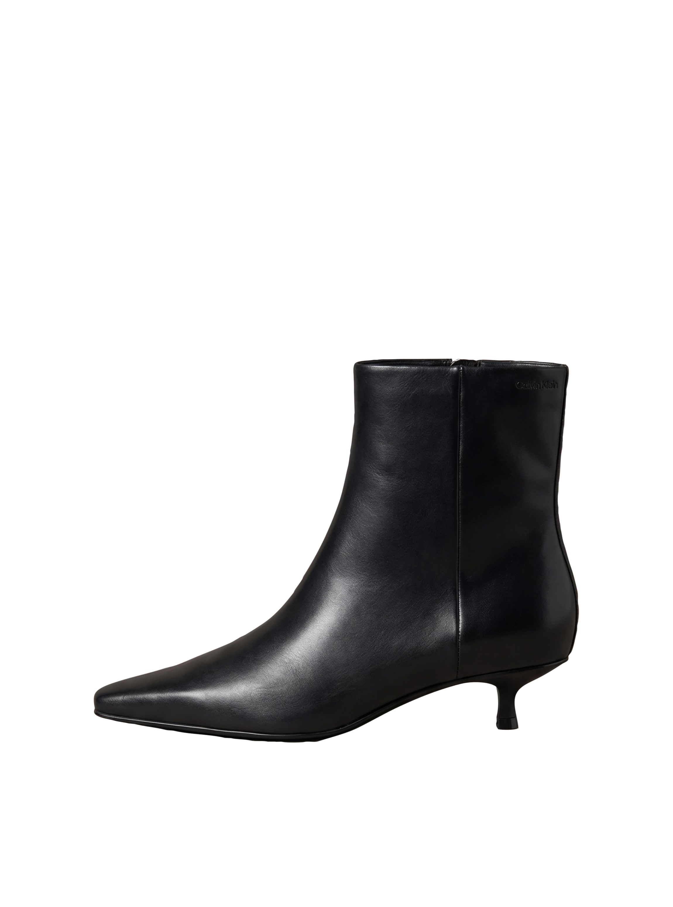 Calvin Klein Stiefelette »KITTEN HEEL ANKLE BOOT LTH«  Abend-Stiefelette, Festtagsschuh in spitzer Form