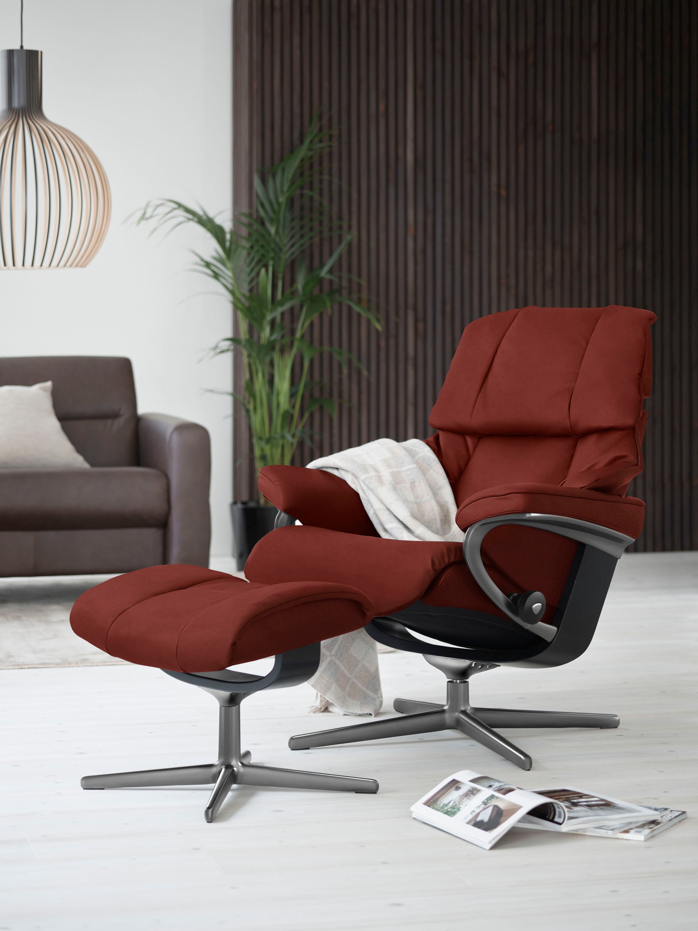 Stressless® Fußhocker »Reno«, mit Cross Base, Größe S, M & L, Holzakzent Schwarz