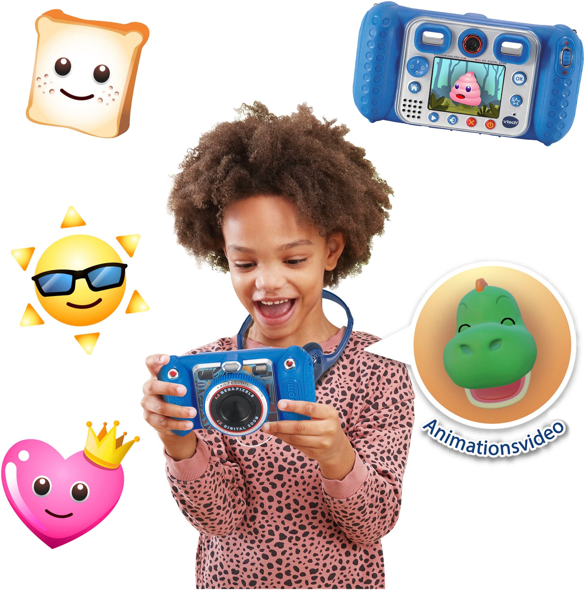 Vtech® Kinderkamera »KidiZoom Duo Pro, blau«, inklusive Tragetasche