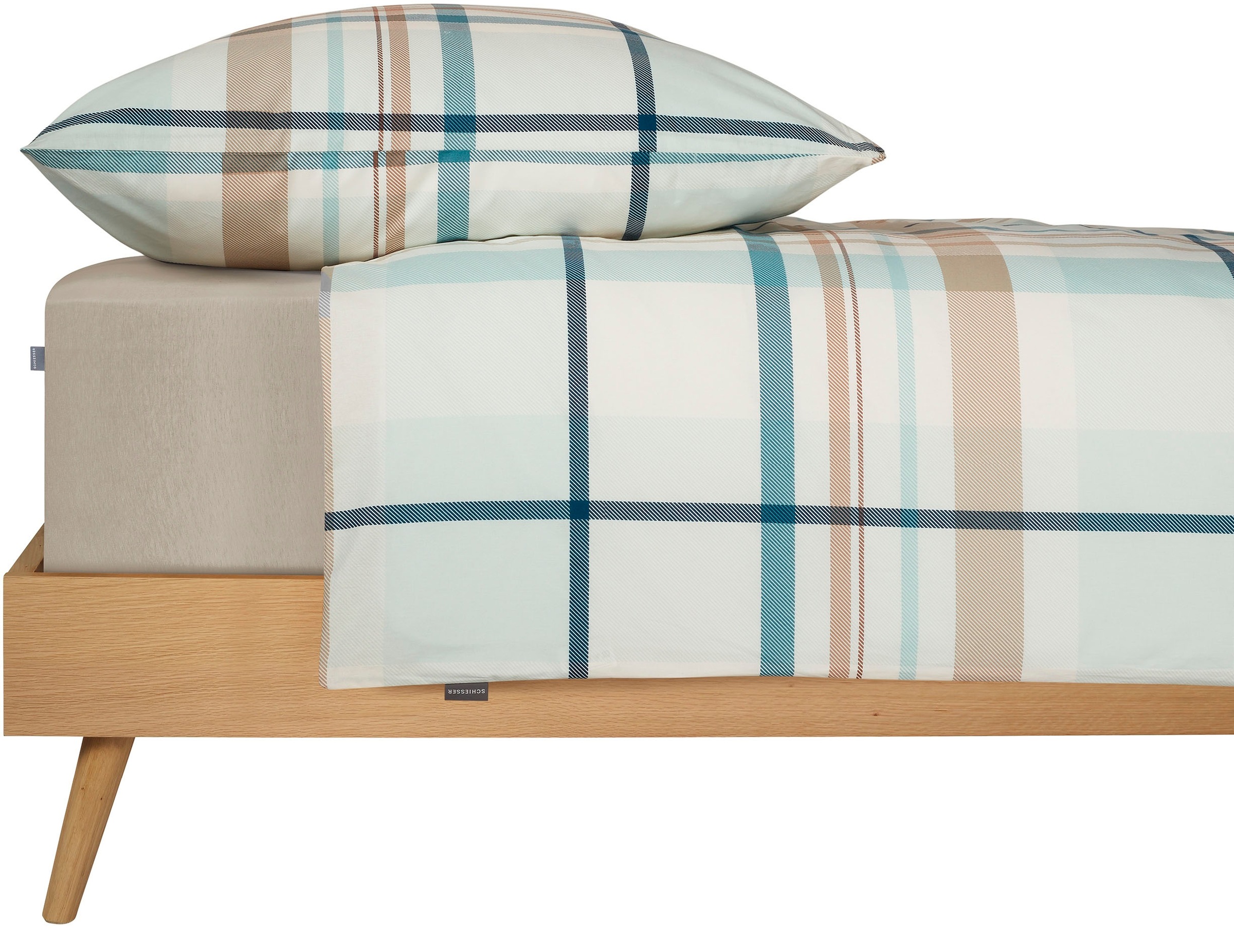Schiesser Bettwäsche »Ezra aus weicher Baumwolle und einem wunderschönen Karo«, MADE IN GREEN by OEKO-TEX®-zertifiziert