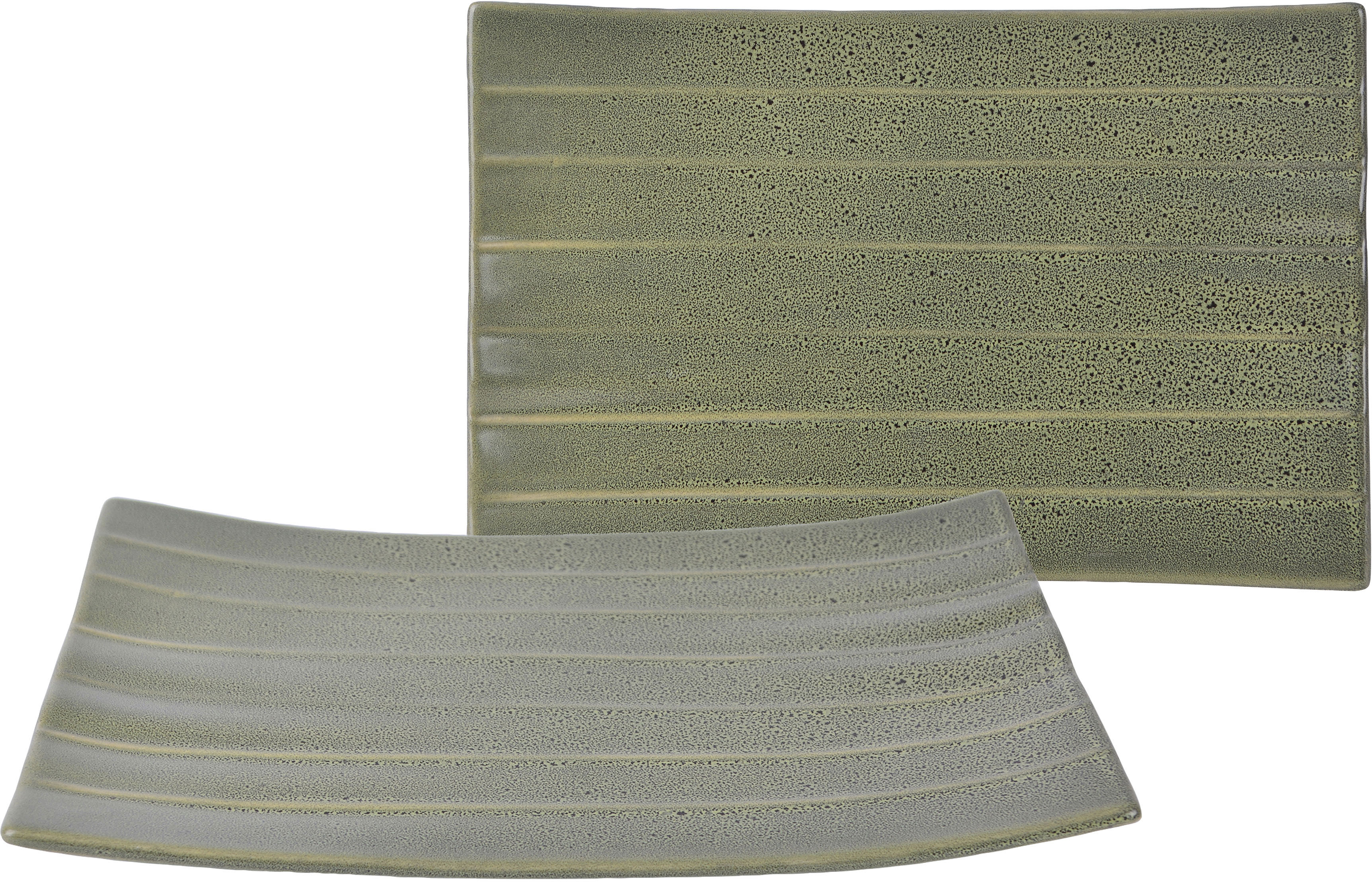 Servierplatte »Banana Leaf«, (Set, 2 tlg.), Servier Set, Topaktueller „Streat Food“ Trend