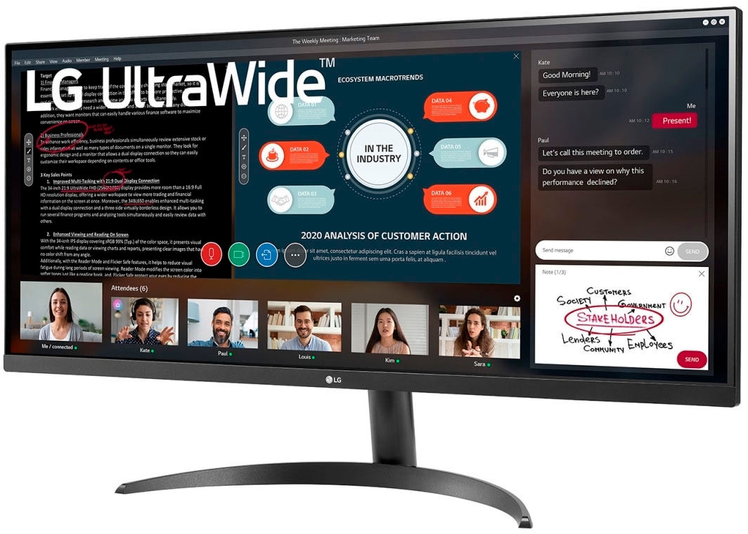 LG LED-Monitor »34WP500«, 87 cm/34 Zoll, 2560 x 1080 px, Full HD, 5 ms Reaktionszeit, 75 Hz