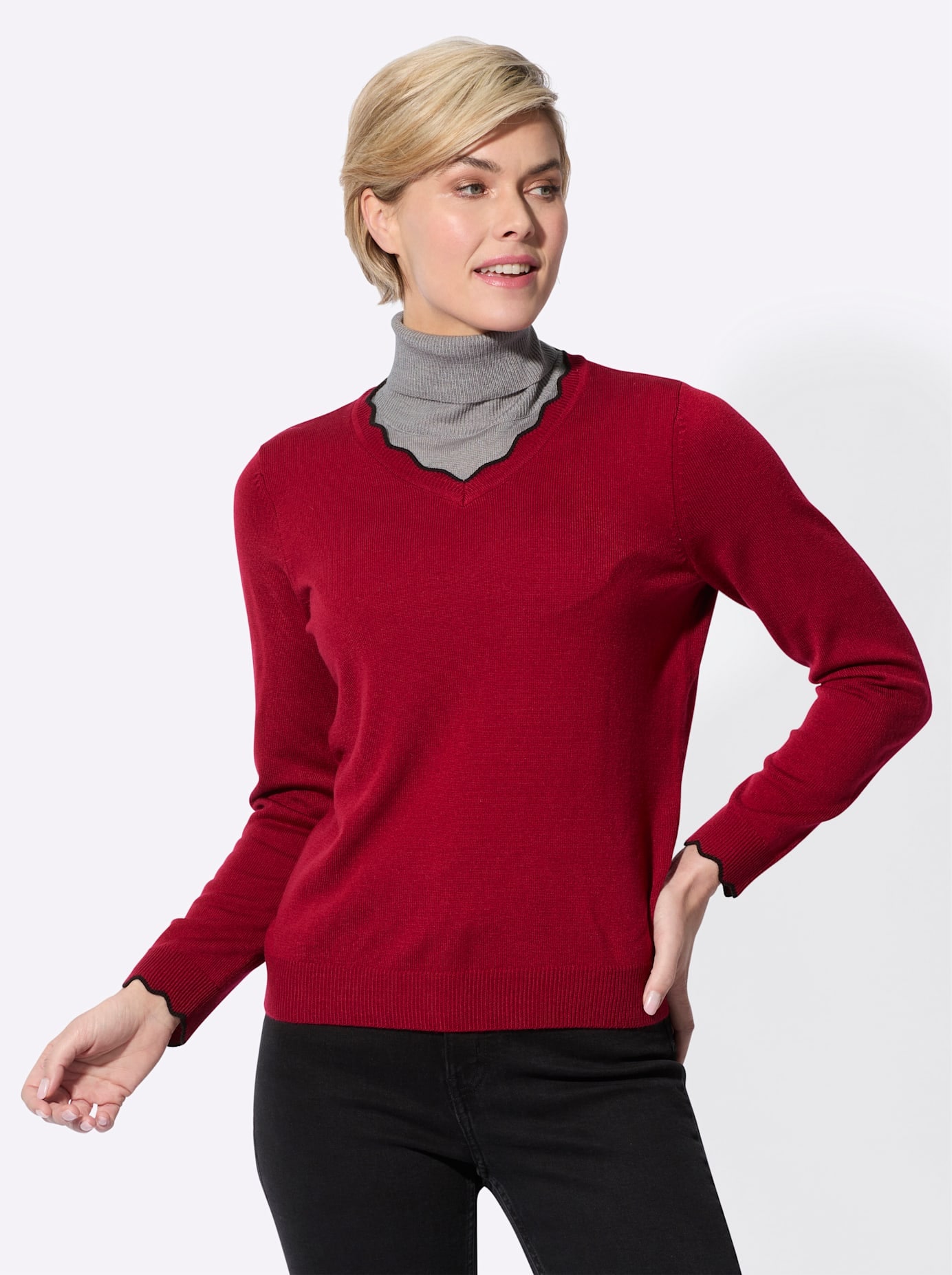 Classic Basics Rollkragenpullover »Rollkragen-Einsatz«