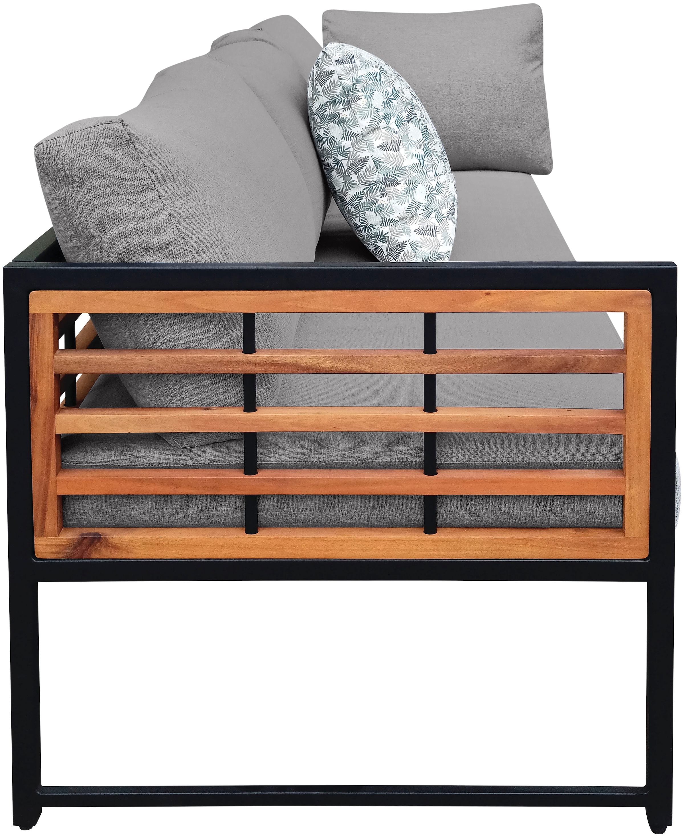 KONIFERA Gartenlounge-Set »Delphi«, (Set, 20 tlg., 2x3er Sofa, 1x 2er Sofa, 1x Tisch 80x60x42cm, inkl. Kissen, Stahl), Akazienholz, inkl. 3 Dekokissen, verschiedene Stellmöglichkeiten