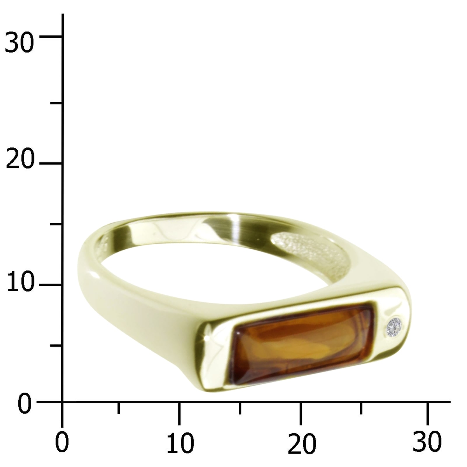 OSTSEE-SCHMUCK Fingerring »- Sylvia - Gold 333/000 - Bernstein/Brillant«