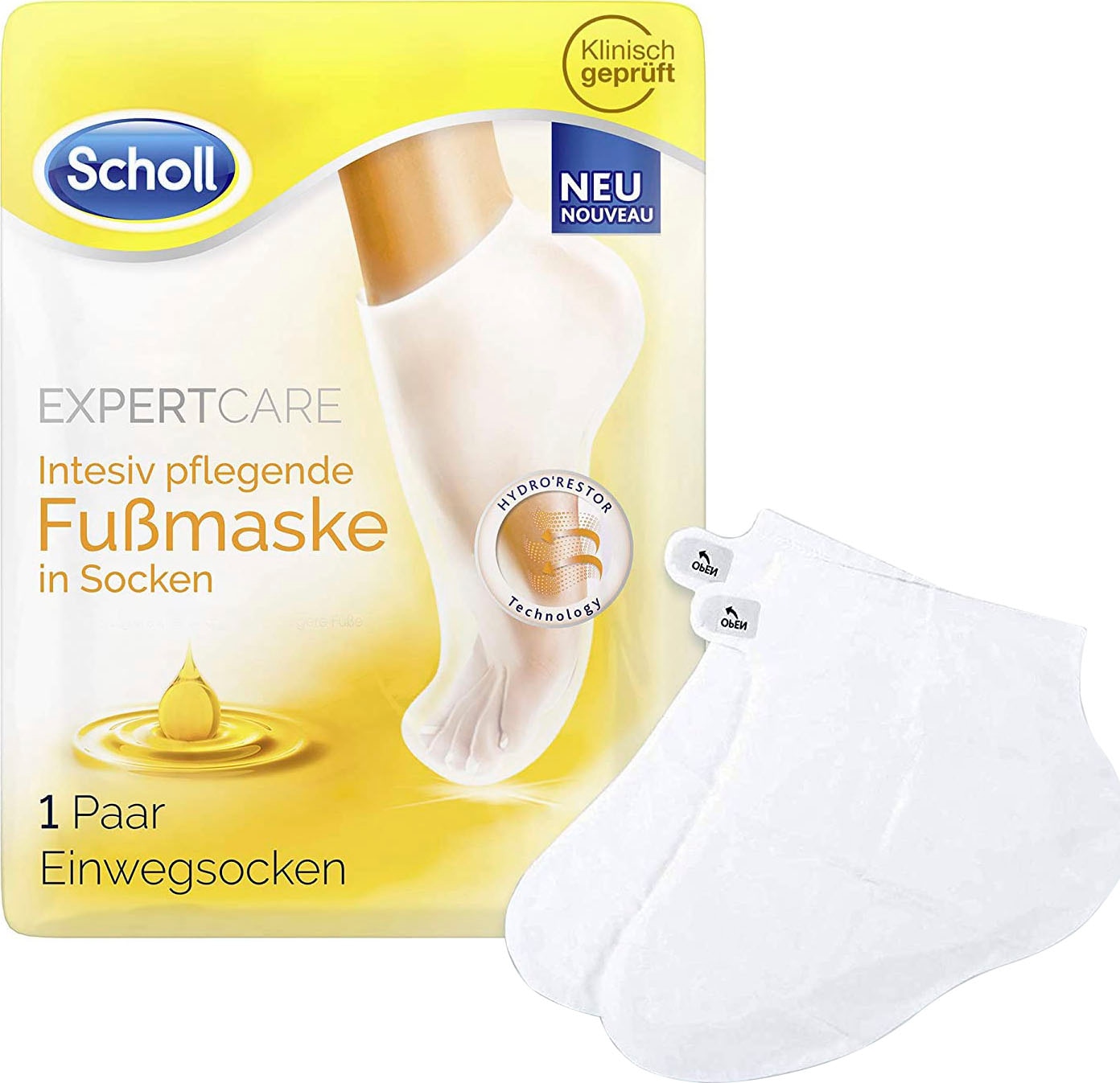 Scholl Fußmaske »ExpertCare«, mit 3 wertvollen Ölen in Socken intensiv pflegend