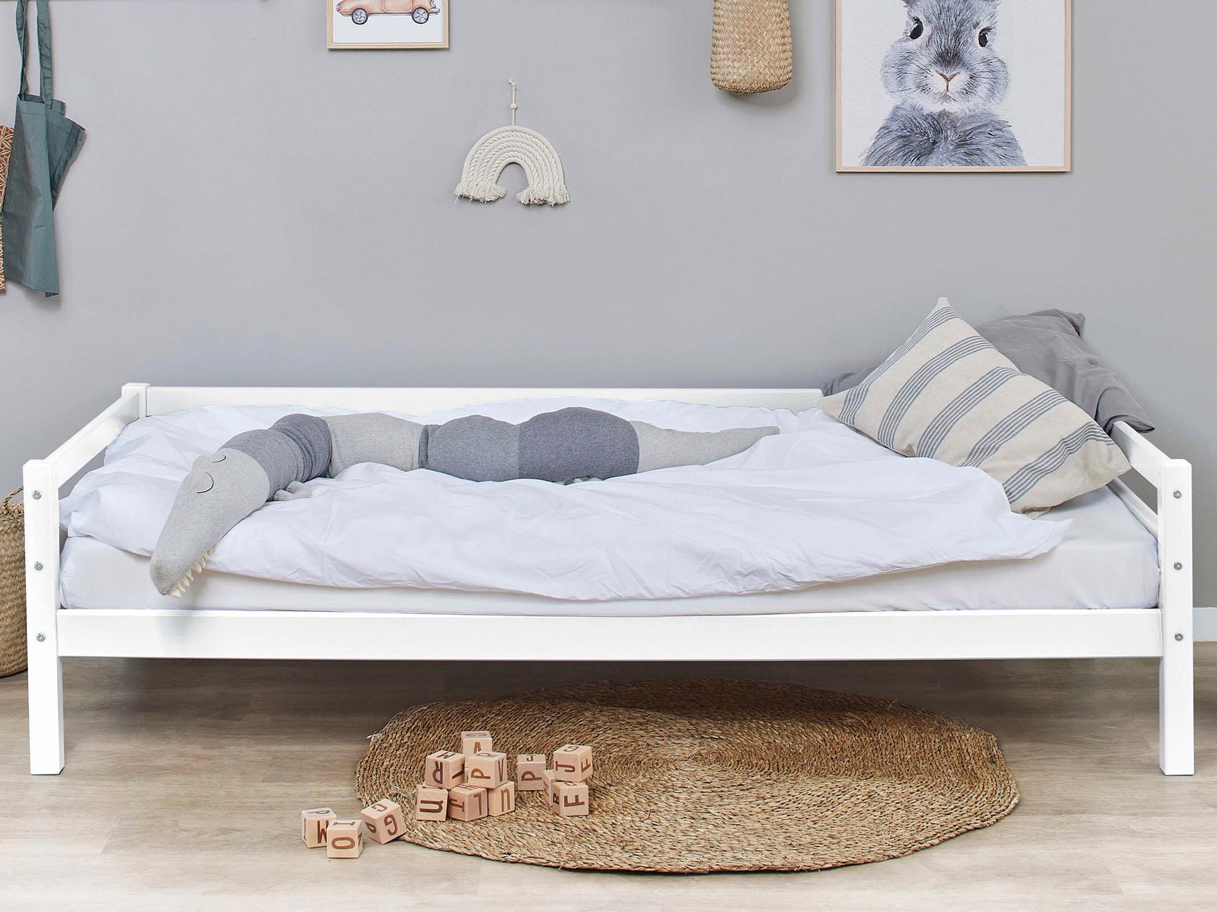 Hoppekids Daybett »Kinderbett ECO Dream, Einzelbett, Juniorbett 90x200« Bett,  Weiß, Grün, Blau, Rosa, Grau