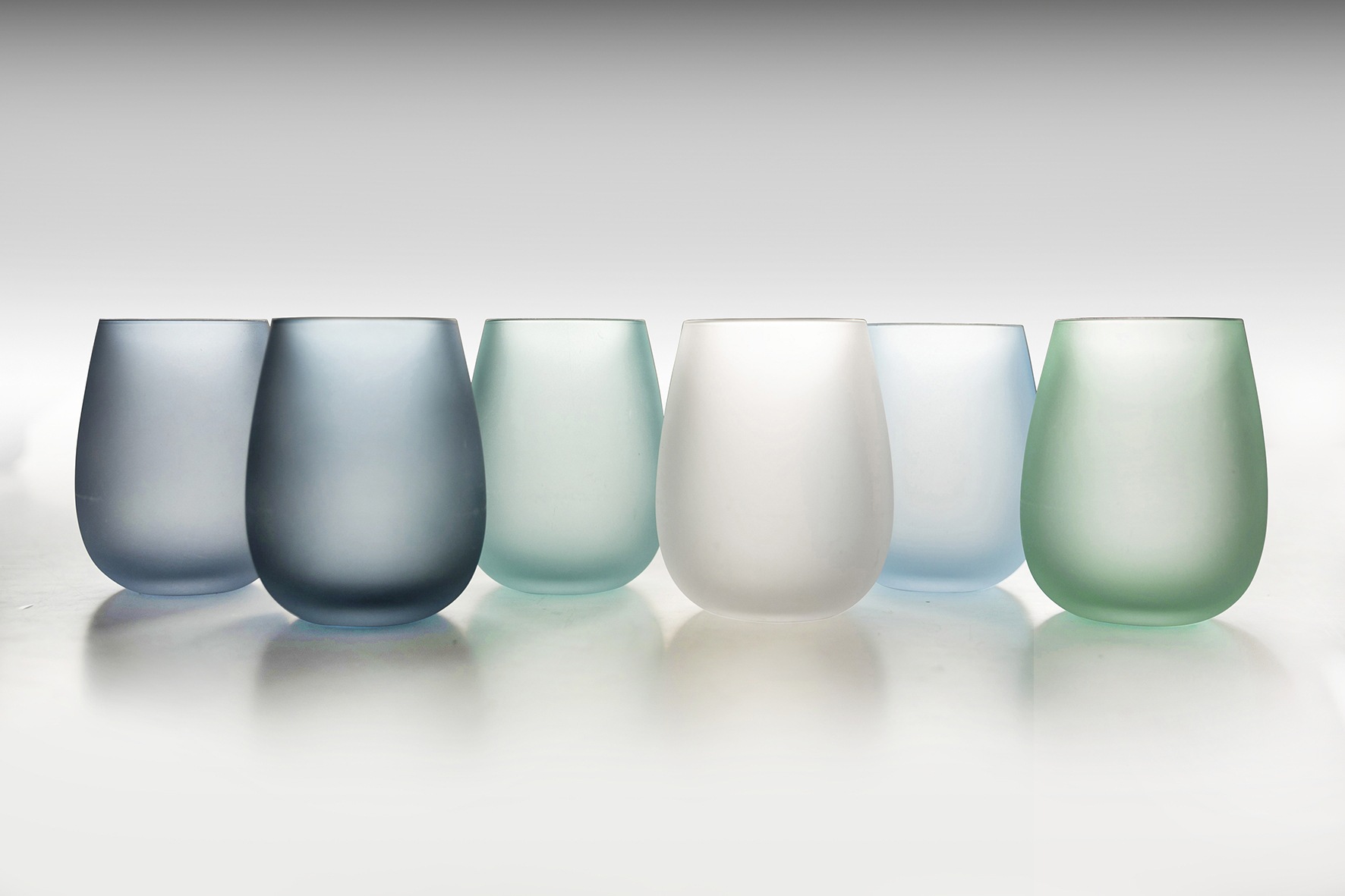 Villa d'Este Gläser-Set »Happy Hour Ocean«, (Set, 6 tlg.), Wassergläser-Set, 6-teilig, Inhalt 500 ml