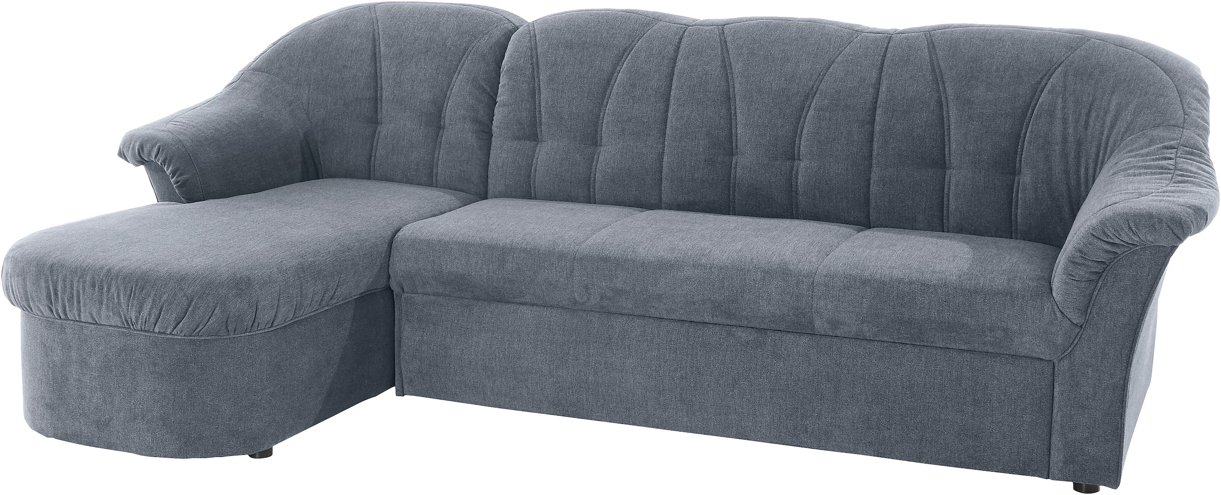 DOMO collection Ecksofa »Pegnitz, elegante Rückensteppung, komfortabel, L-Form«, wahlweise mit Bettfunktion