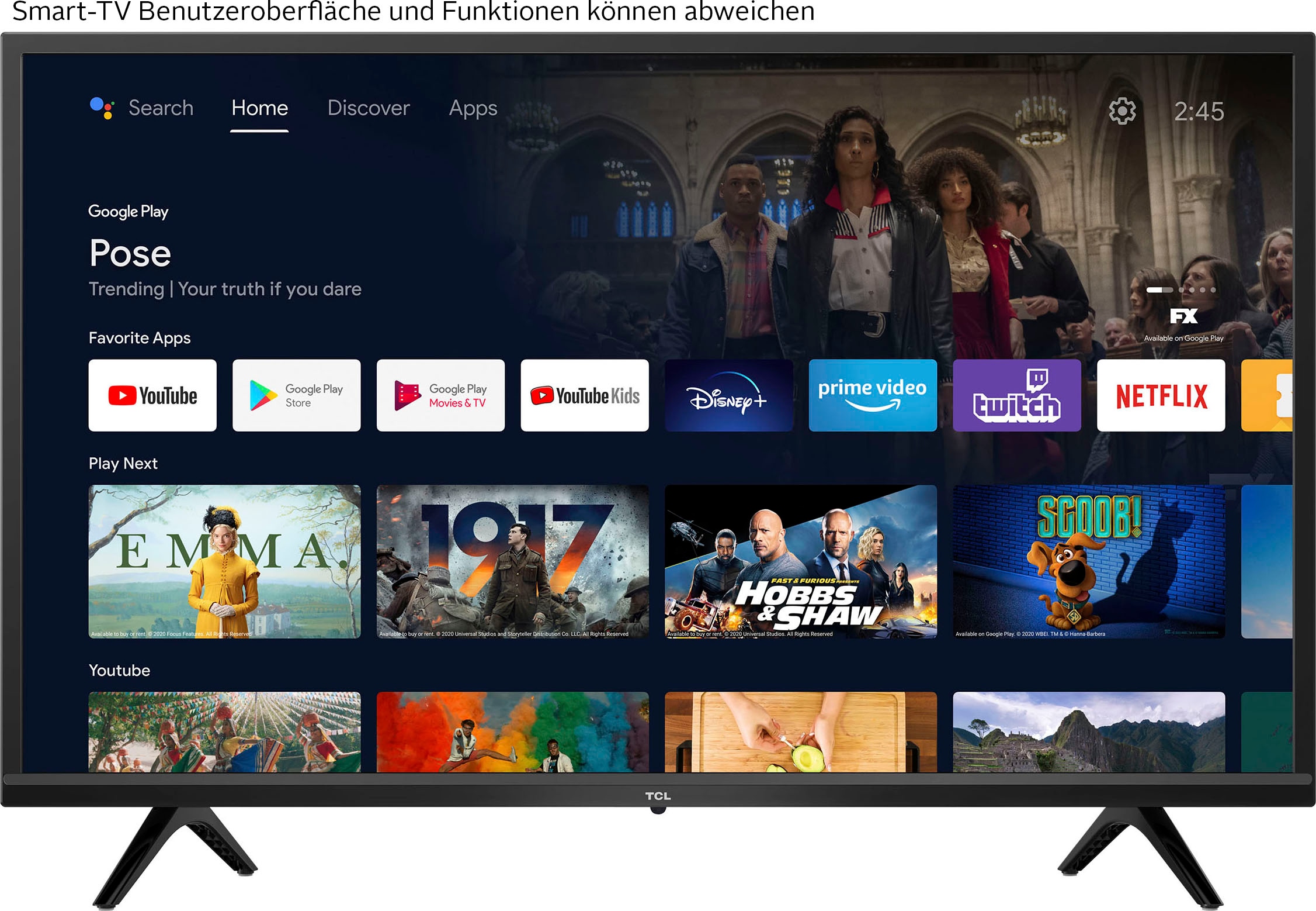 TCL LED-Fernseher »32S5203X2«, HD ready, Smart-TV-Android TV