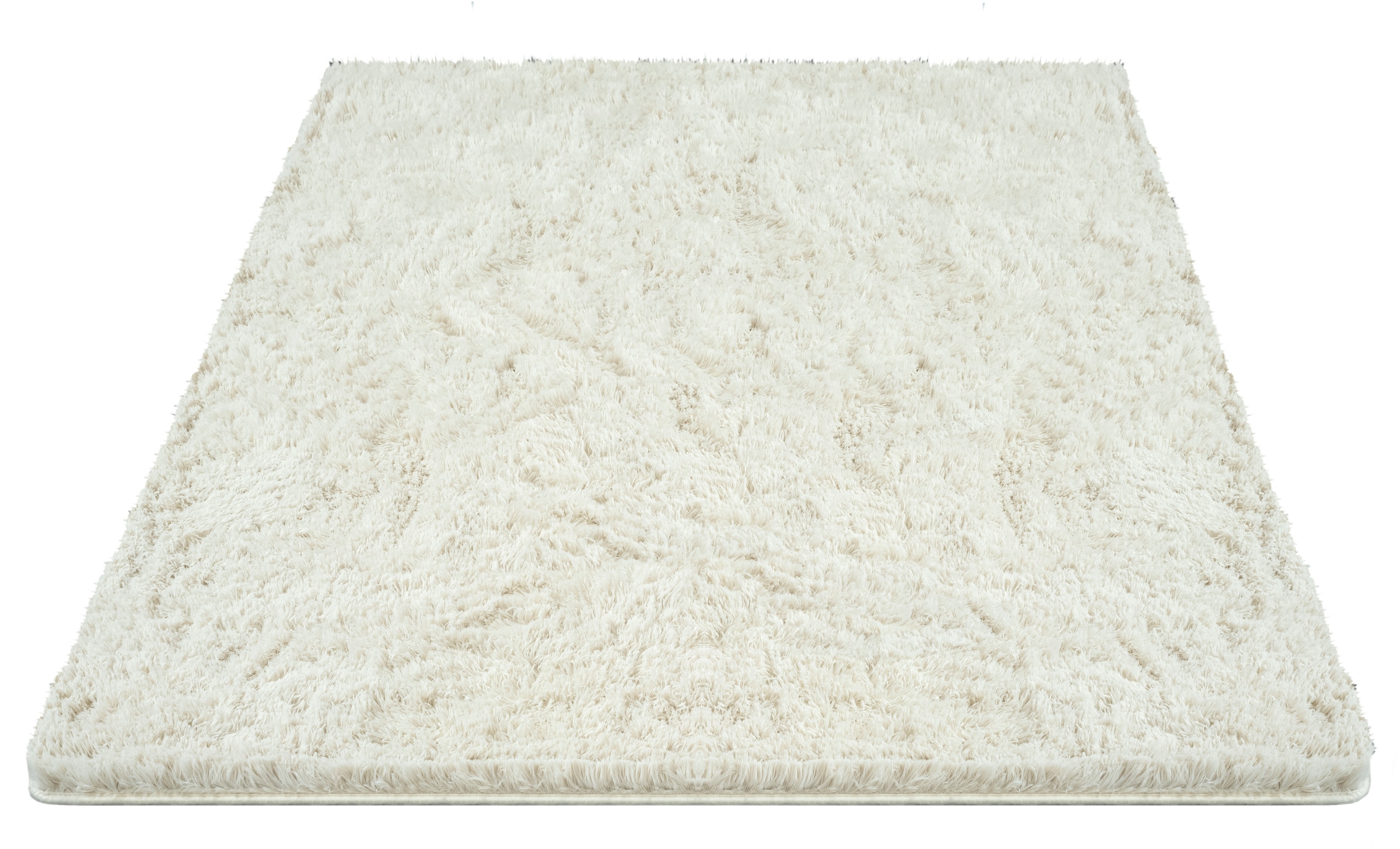 merinos Teppich »Fluffy Shaggy« rund 35 mm Höhe Flauschiger Hochflor Teppich, Wohnzimmer, Anti-Rutsch Unterseite