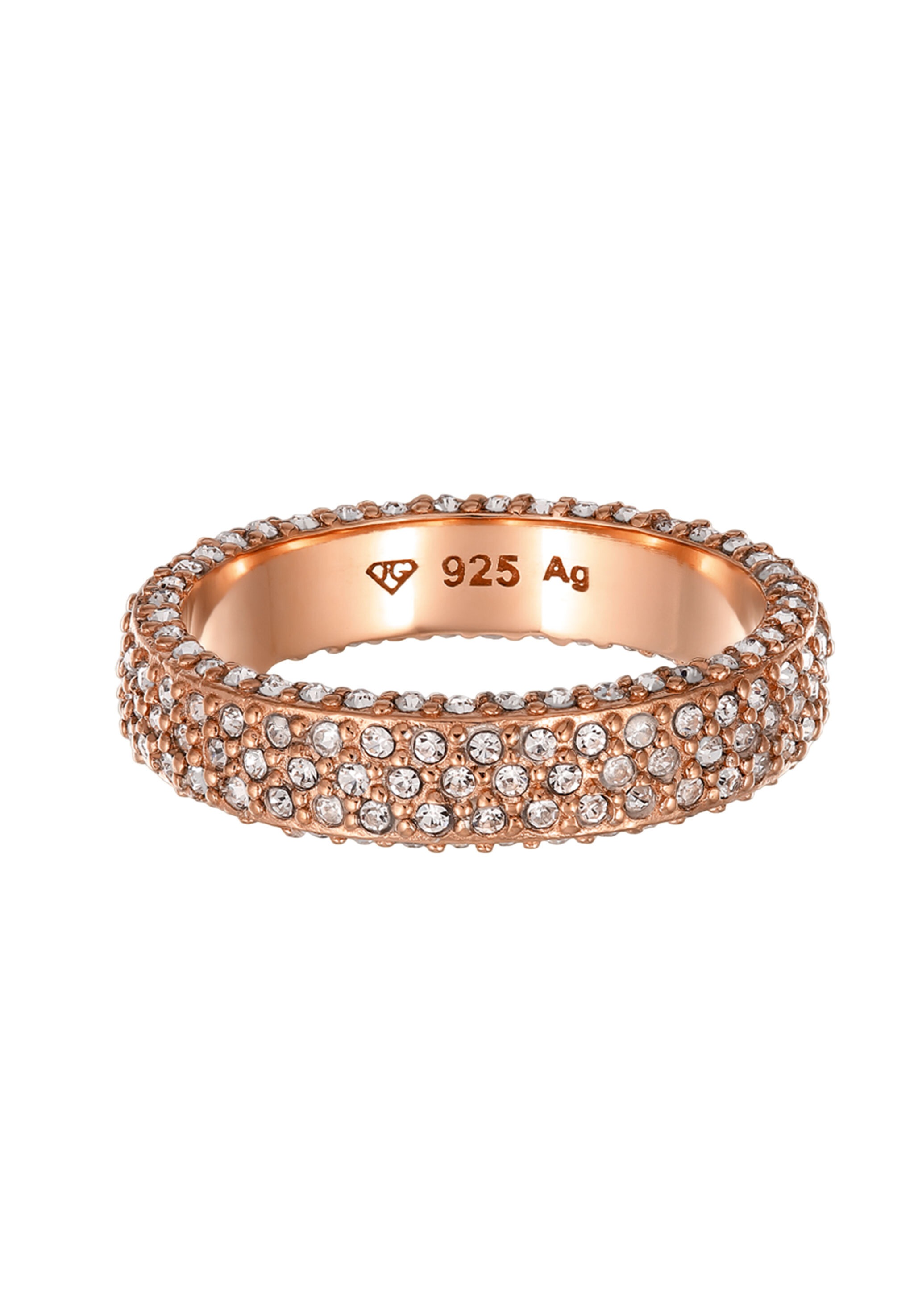 Elli Silberring »Ring Bandring 925 Sterling Silber, mit Kristallen von Swarovski®«