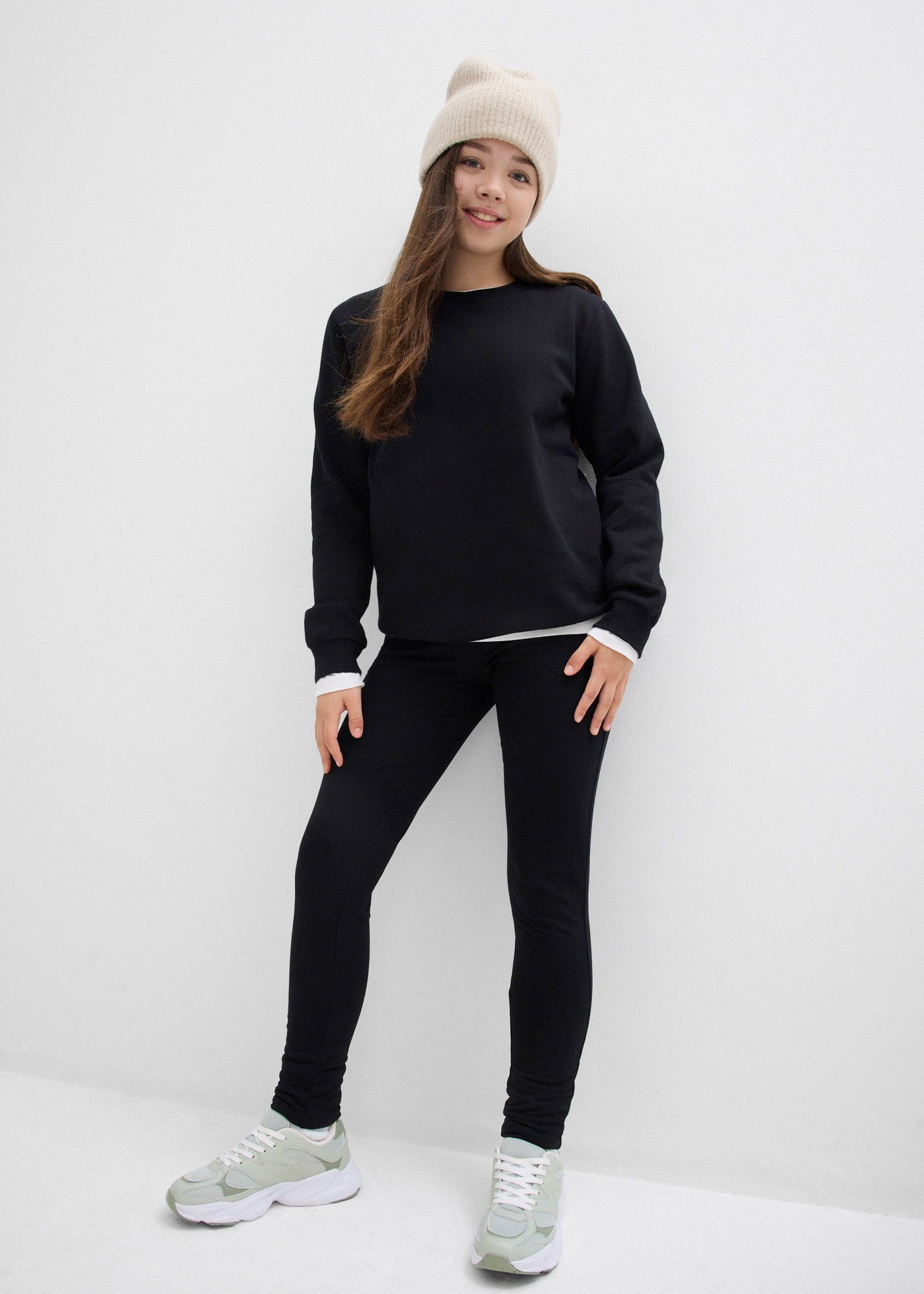 bonprix Thermoleggings  aus Baumwolle und Elasthan, elastischer Gummizug, schmale Passform