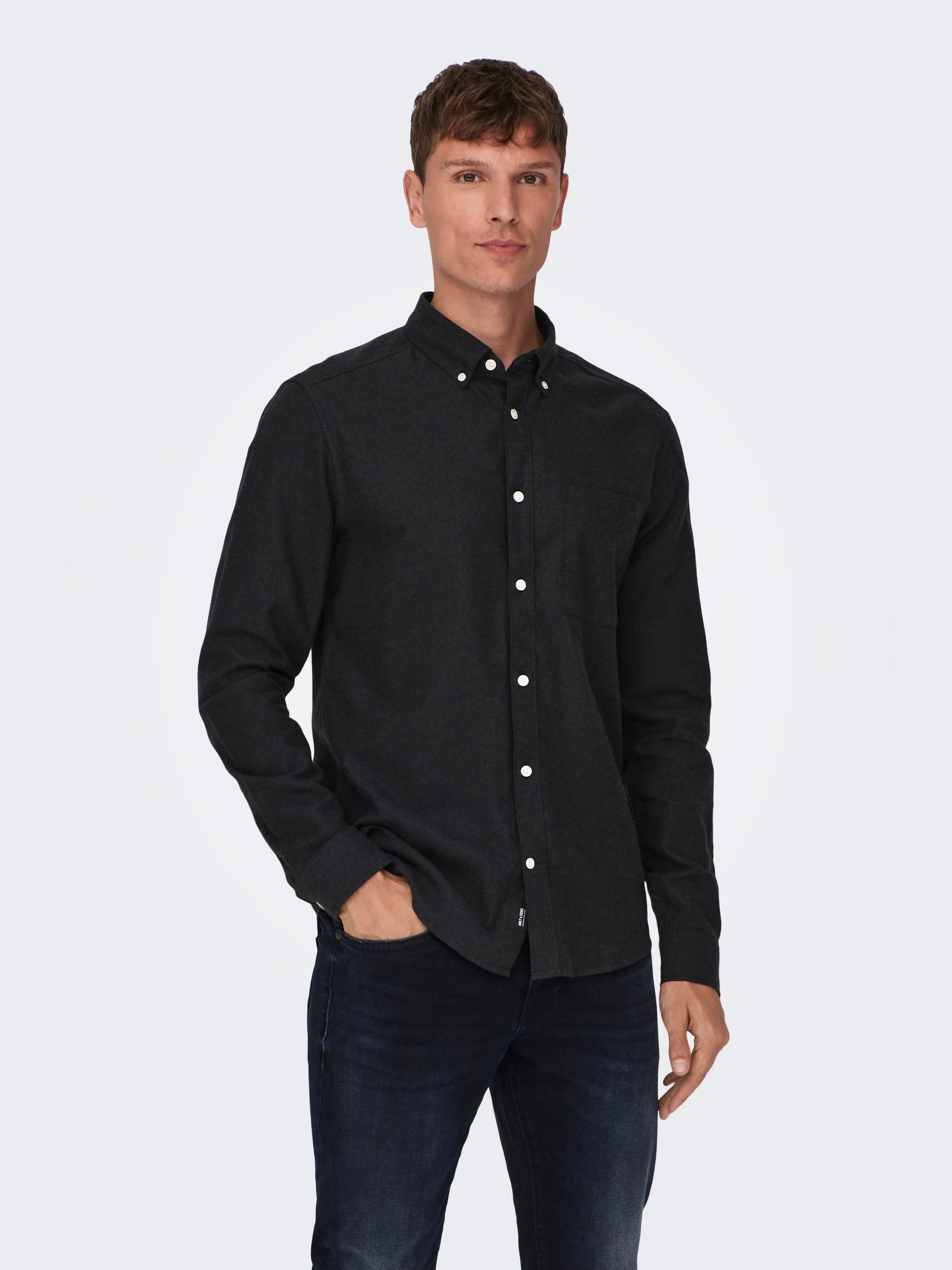 Langarmhemd »ONSGUDMUND SLIM 1-PKT SOLID SHIRT NOOS«