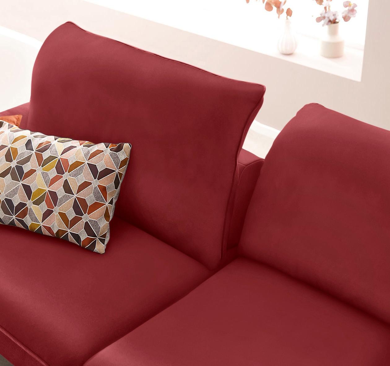 W.SCHILLIG Ecksofa »enjoy&MORE, Designsofa, elegant und bequem, L-Form«, Sitztiefenverstellung, Füße schwarz pulverbeschichtet, Breite 294 cm