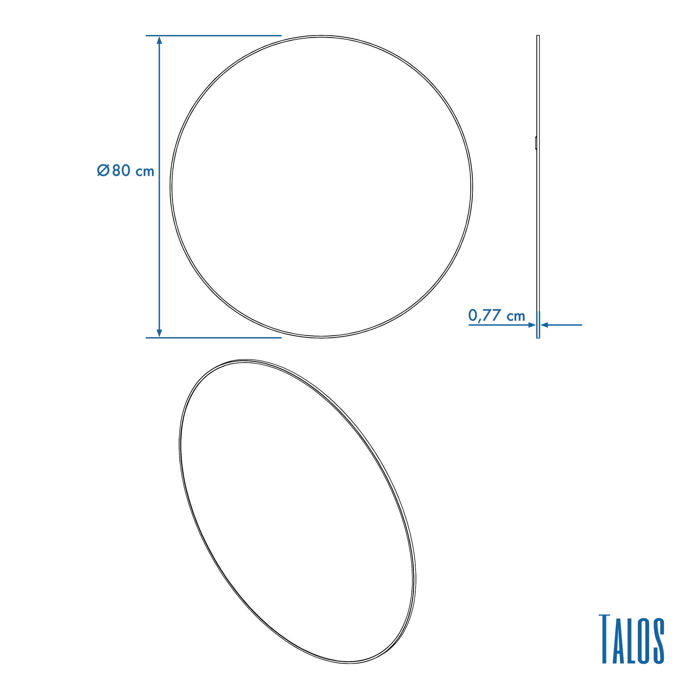 Talos Badspiegel »Picasso«, hochwertiger Aluminiumrahmen