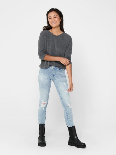 ONLY 3/4-Arm-Shirt »ONLGLAMOUR 3/4 TOP JRS NOOS«, in lässiger Oversize-Form