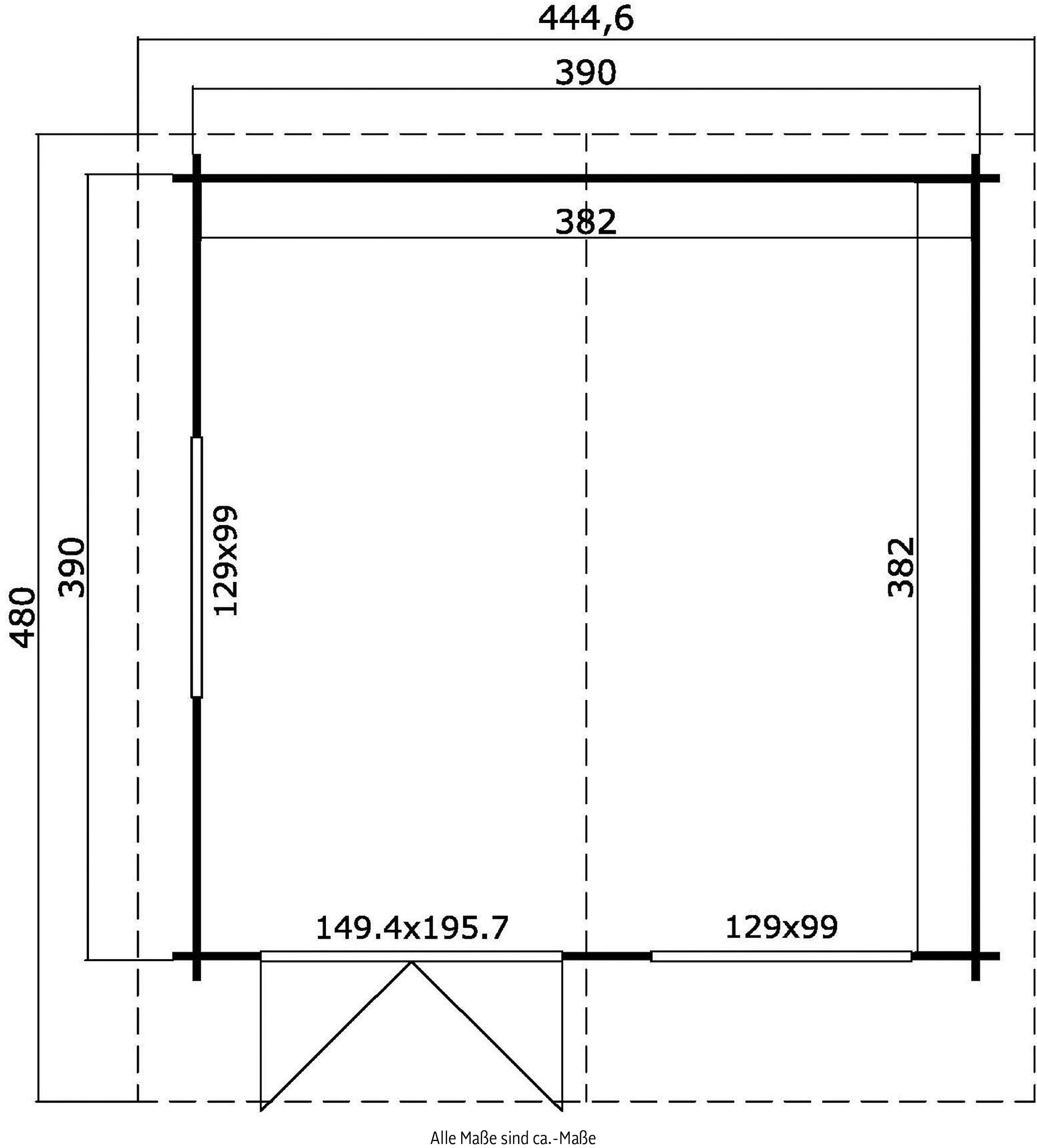 LASITA MAJA Gartenhaus »NORDERNEY 3«, (Set, inkl. Fussbodenbretter zum verlegen)