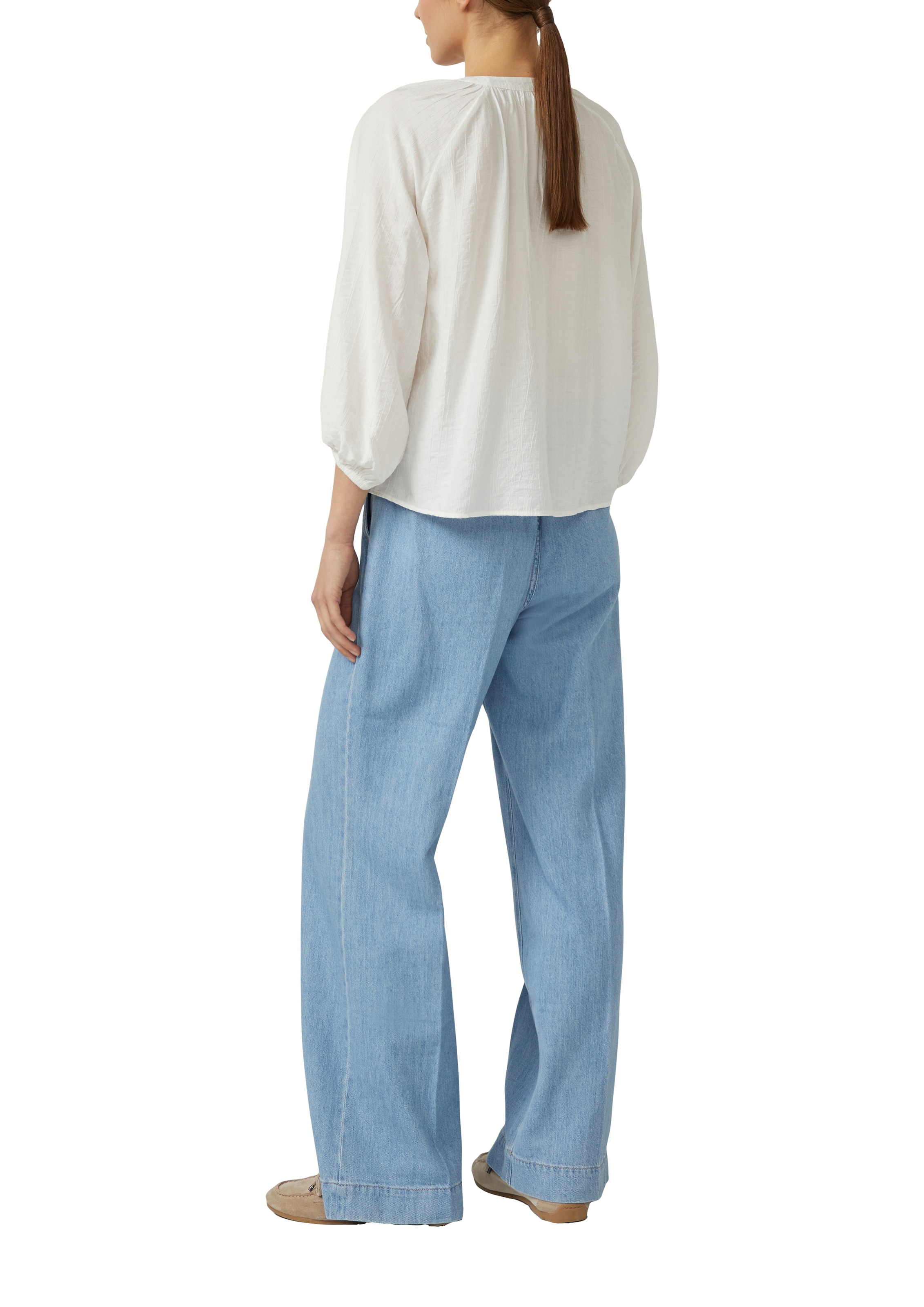 s.Oliver Schlupfbluse 3/4-Arm-Sommerbluse mit Viskose