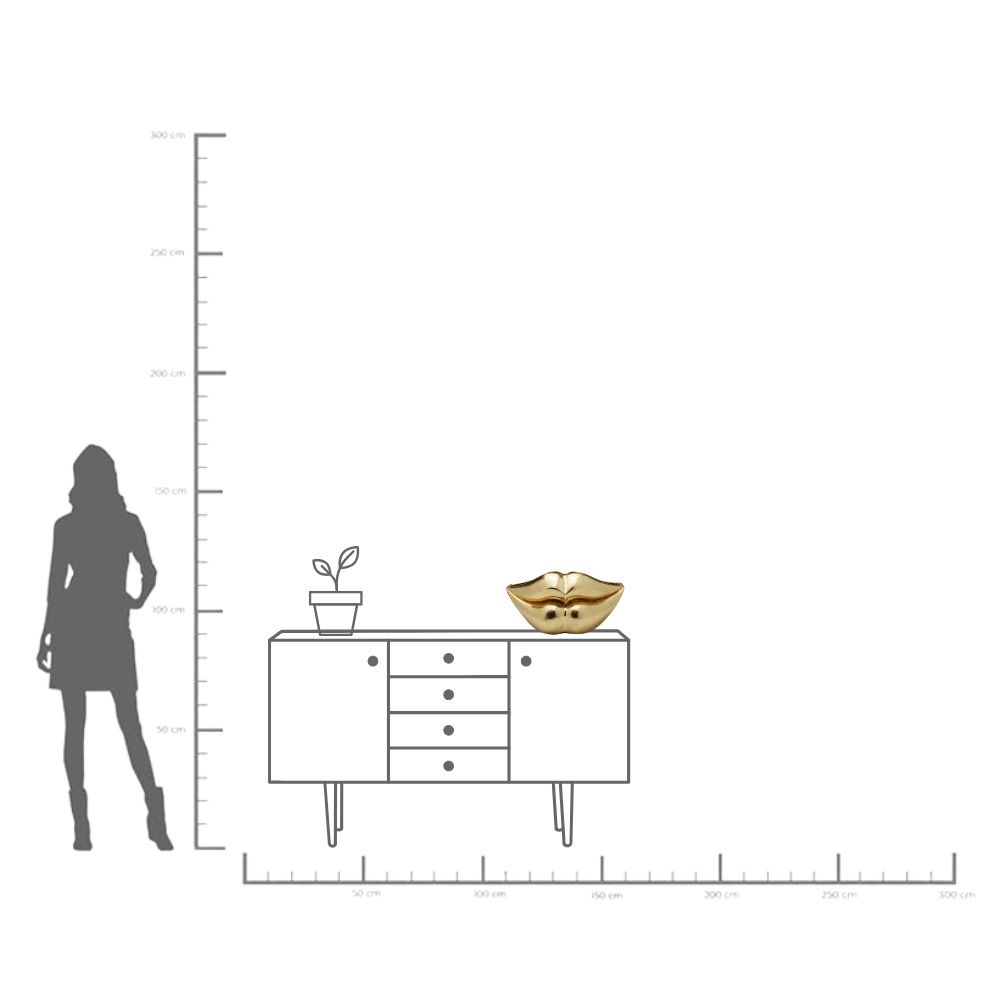 Kare Design Dekovase »Lips Gold 30cm«