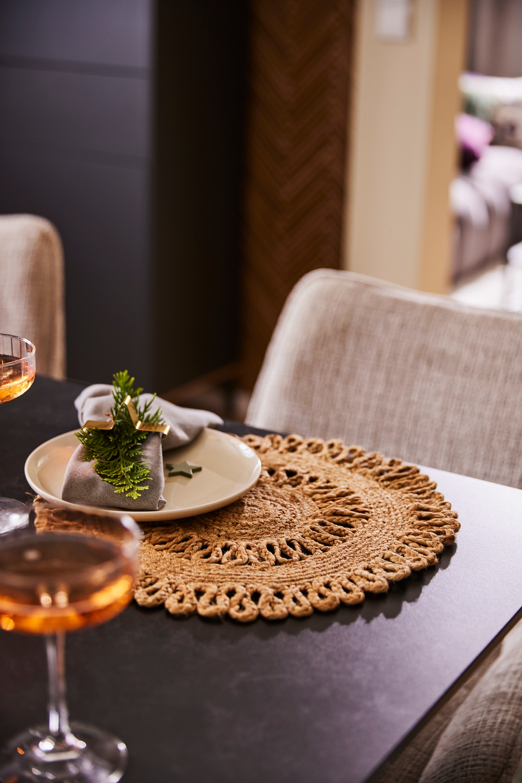 my home Platzset »Aimka« Handgefertigt, 35x35, rund