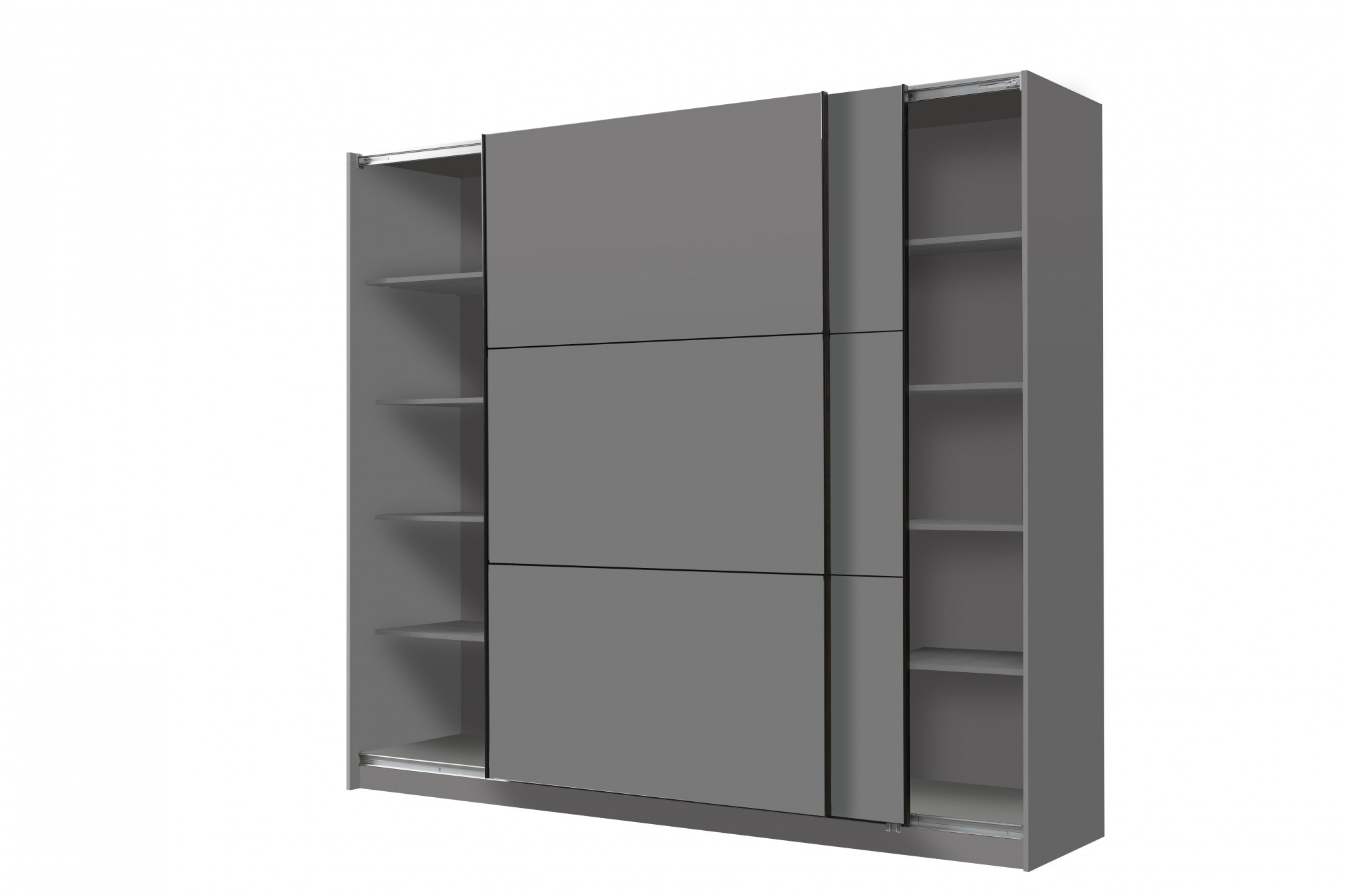 INOSIGN Schwebetürenschrank »Sierra klassischer Kleiderschrank Wäscheschrank 179 oder 217cm breit«, mit kompletter Inneneinteilung, FSC®-zertifizierter Holzwerkstoff
