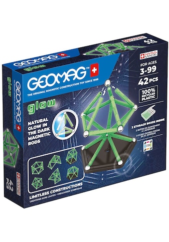 Magnetspielbausteine »GEOMAG™ Glow, Recycled«, (42 St.)