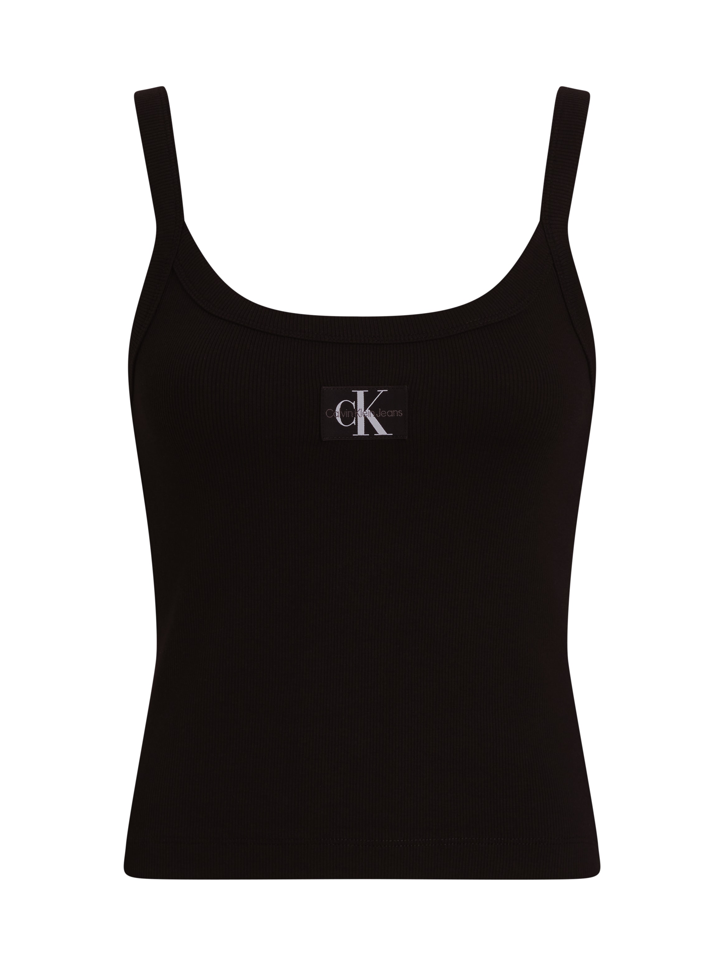 Calvin Klein Jeans Spaghettitop »WOVEN LABEL RIB TANK« mit Logopatch
