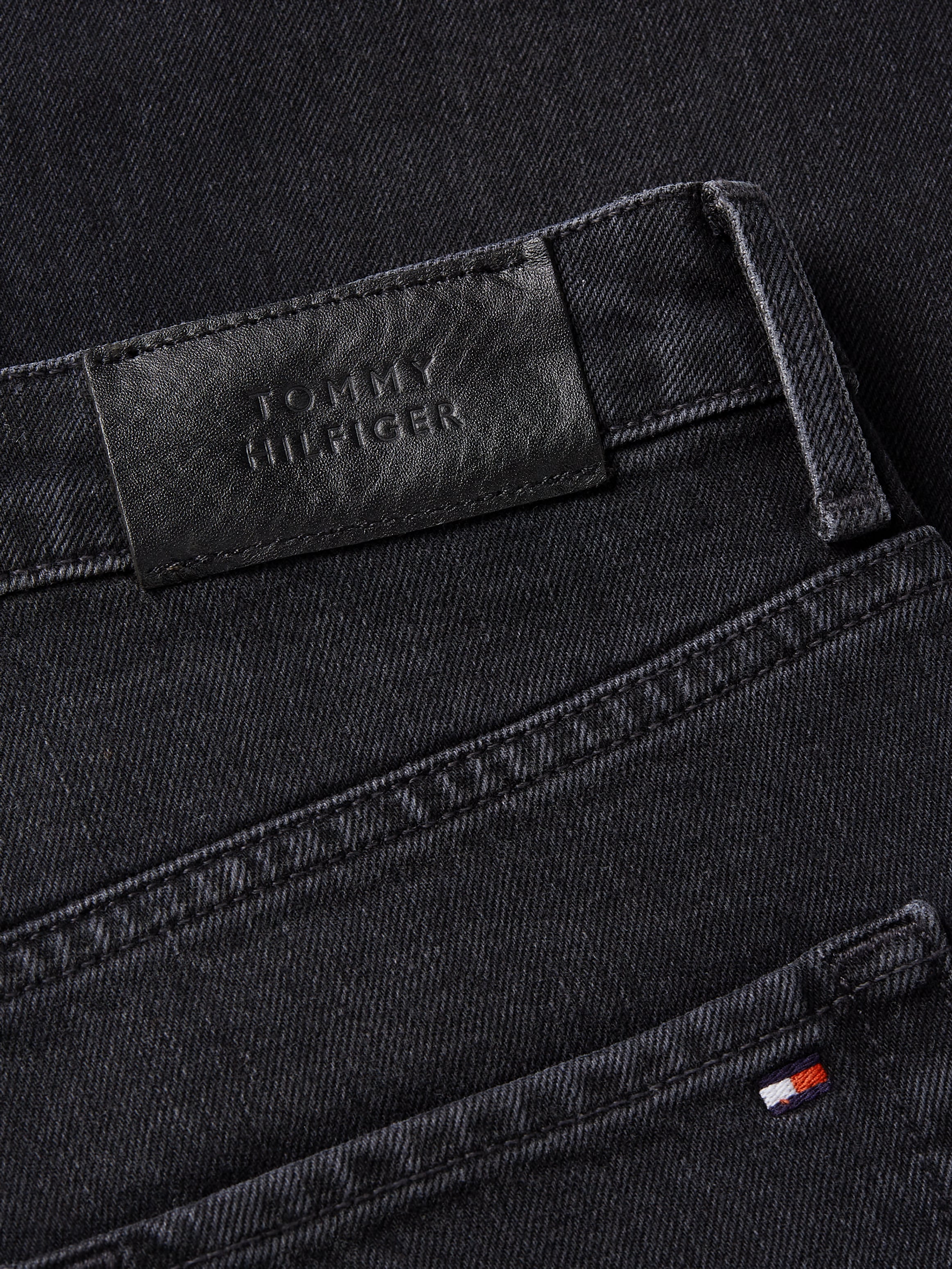 Tommy Hilfiger Slim-fit-Jeans »SLIM CIGARETTE HW A DARK BLUE«, mit Tommy Hilfiger Logo-Badge