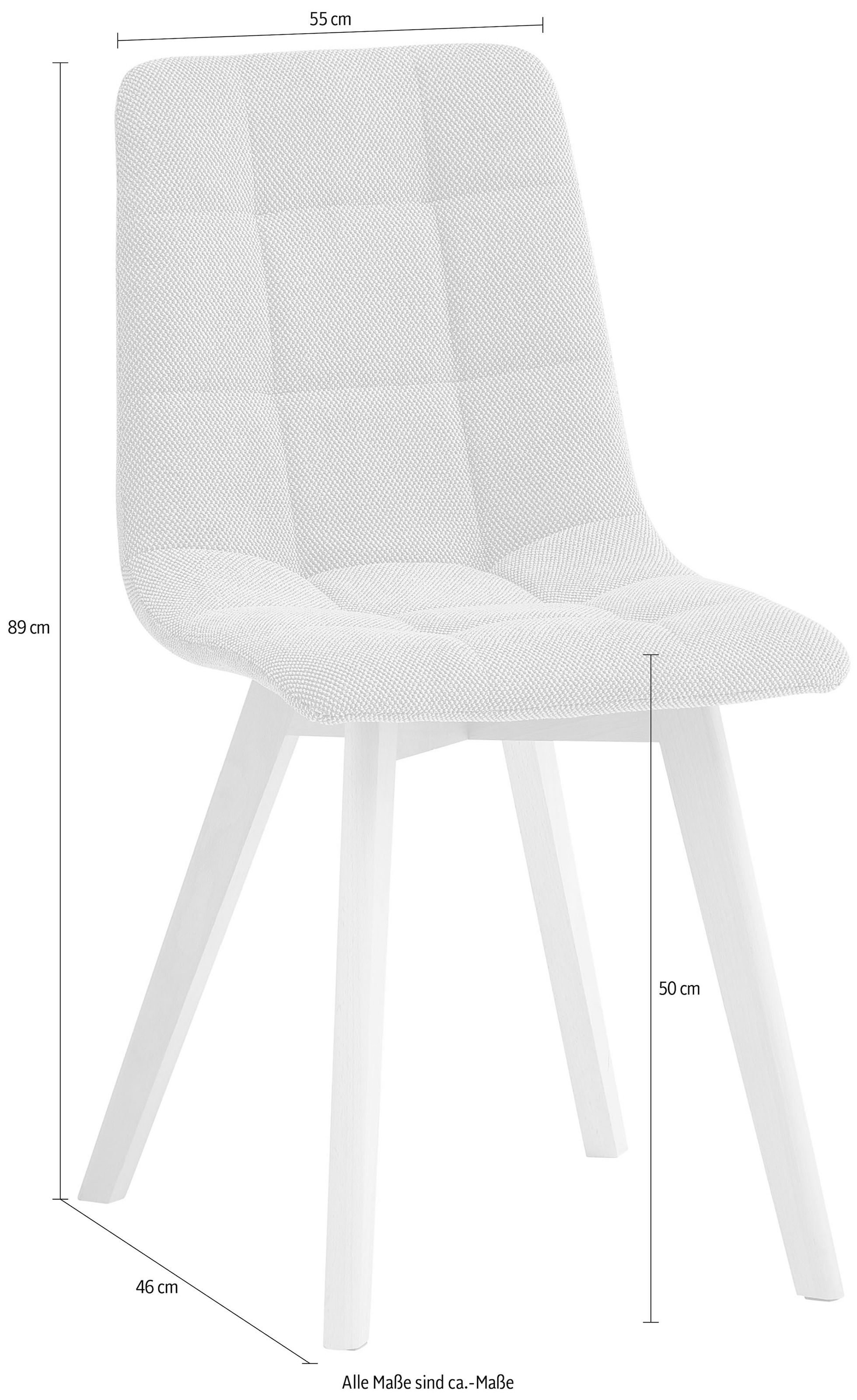 Stolkom 4-Fußstuhl (Set) 2 Stk.Breite 55cm, 4 Fuß-Untergestell massivholz