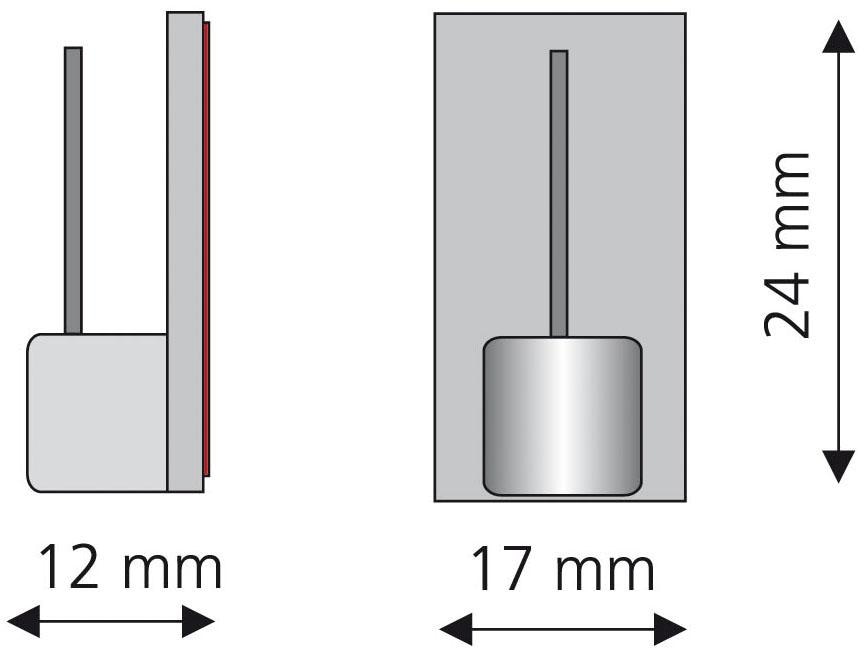Liedeco Klebeträger für Vitragen-Bistrostangen