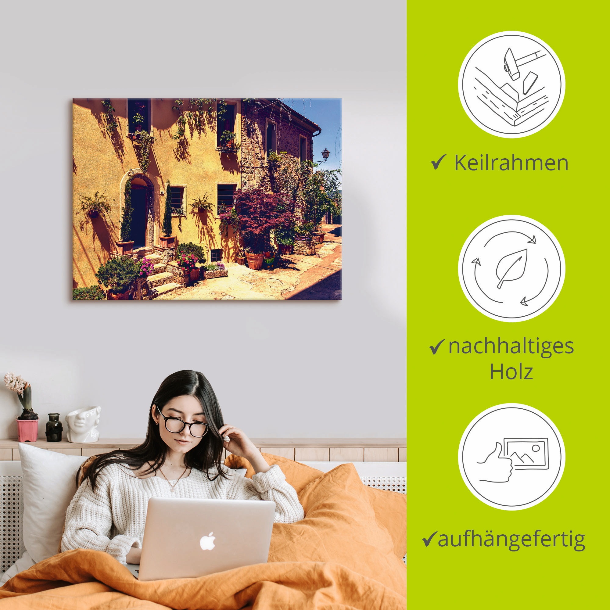 Artland Wandbild »Siena Toskana«, Europa, (1 St.), als Leinwandbild, Poster, Wandaufkleber in verschied. Größen