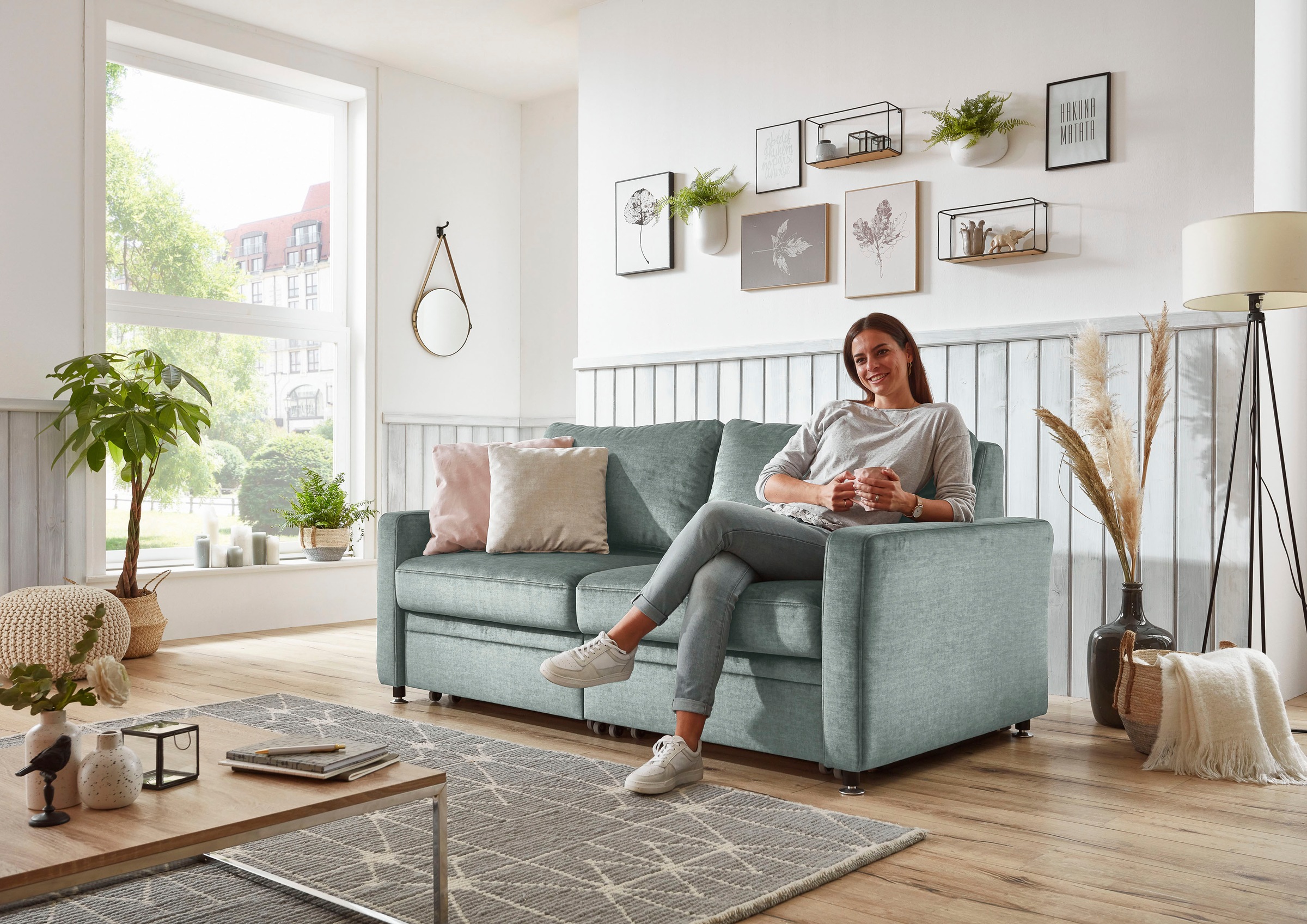Die PlanBar Schlafsofa »MP-PD19021«, mit Längsschläferfunktion 80 bzw. 160x210 cm